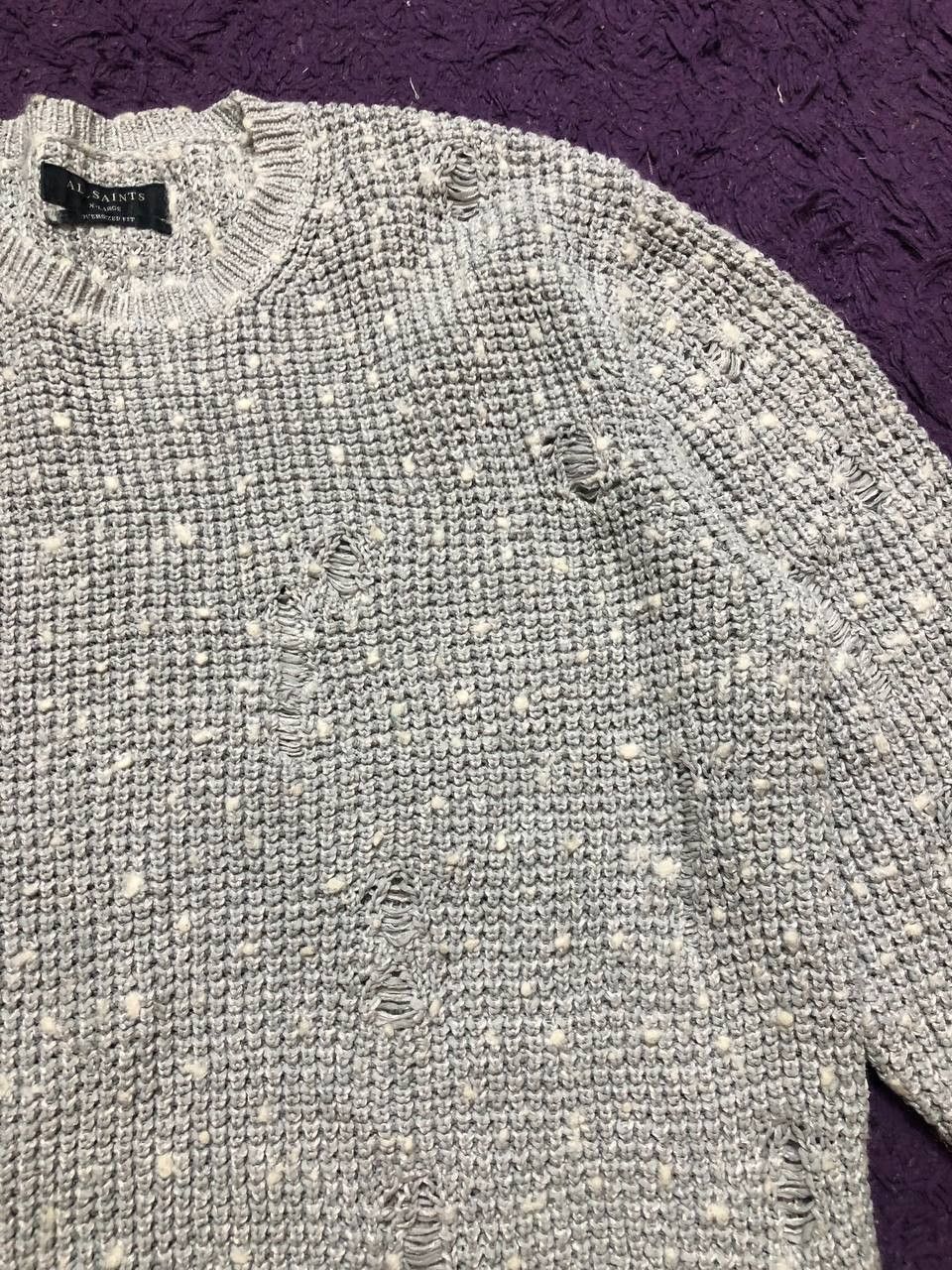 Allsaints vintage streetwear Allsaints Y2K Sweatshirt Avant-Garde gray Size US XL / EU 56 / 4 - 5 Thumbnail