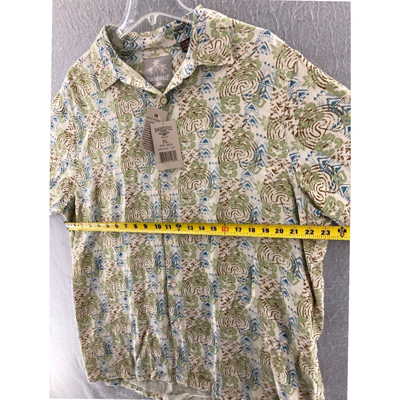 Vintage Margaritaville Mens Shirt Extra Large XL Silk Linen Blend New Size US XL / EU 56 / 4 - 2 Thumbnail