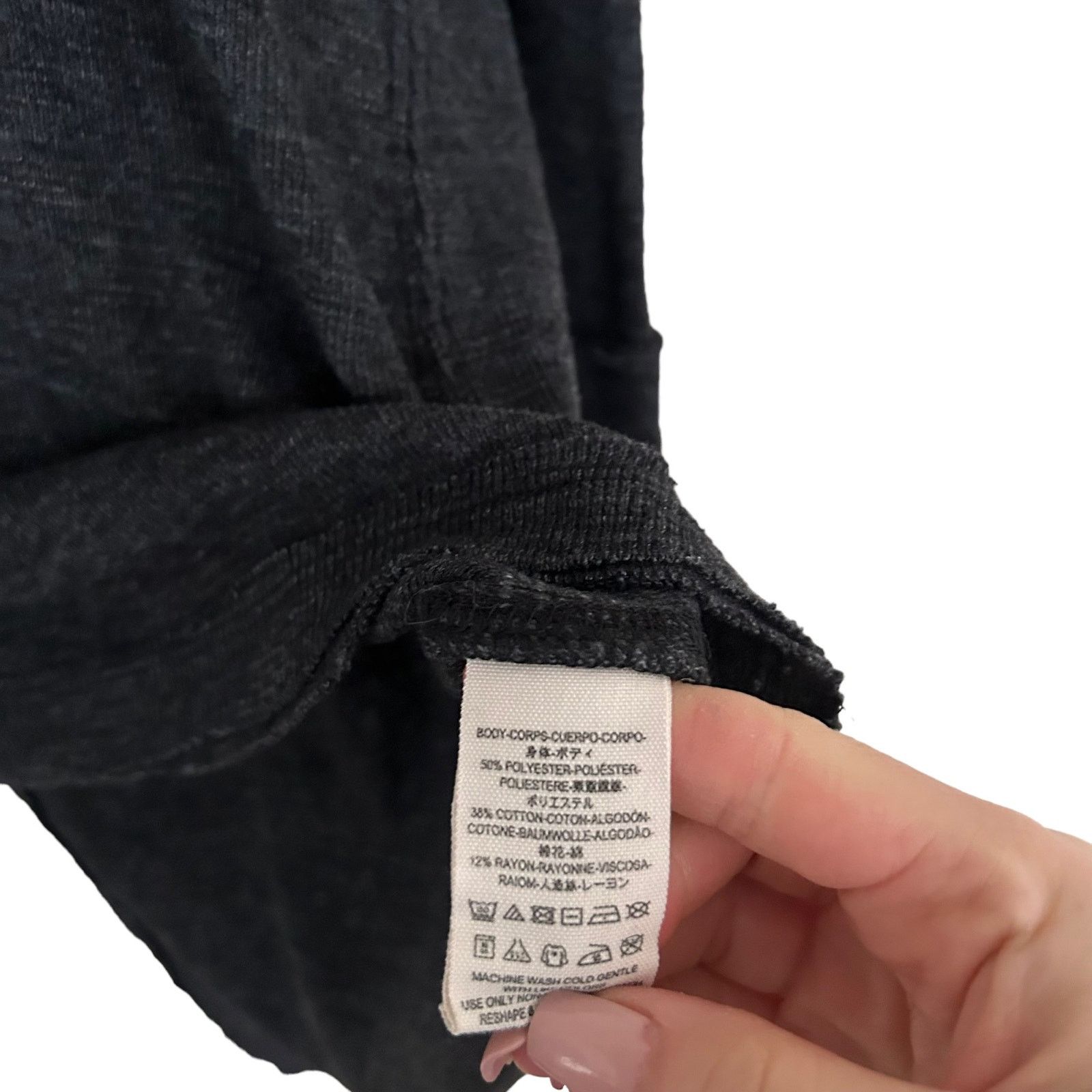 Free People We The Free Charcoal Split Back Turtleneck Sweater Sz S Size S / US 4 / IT 40 - 3 Thumbnail