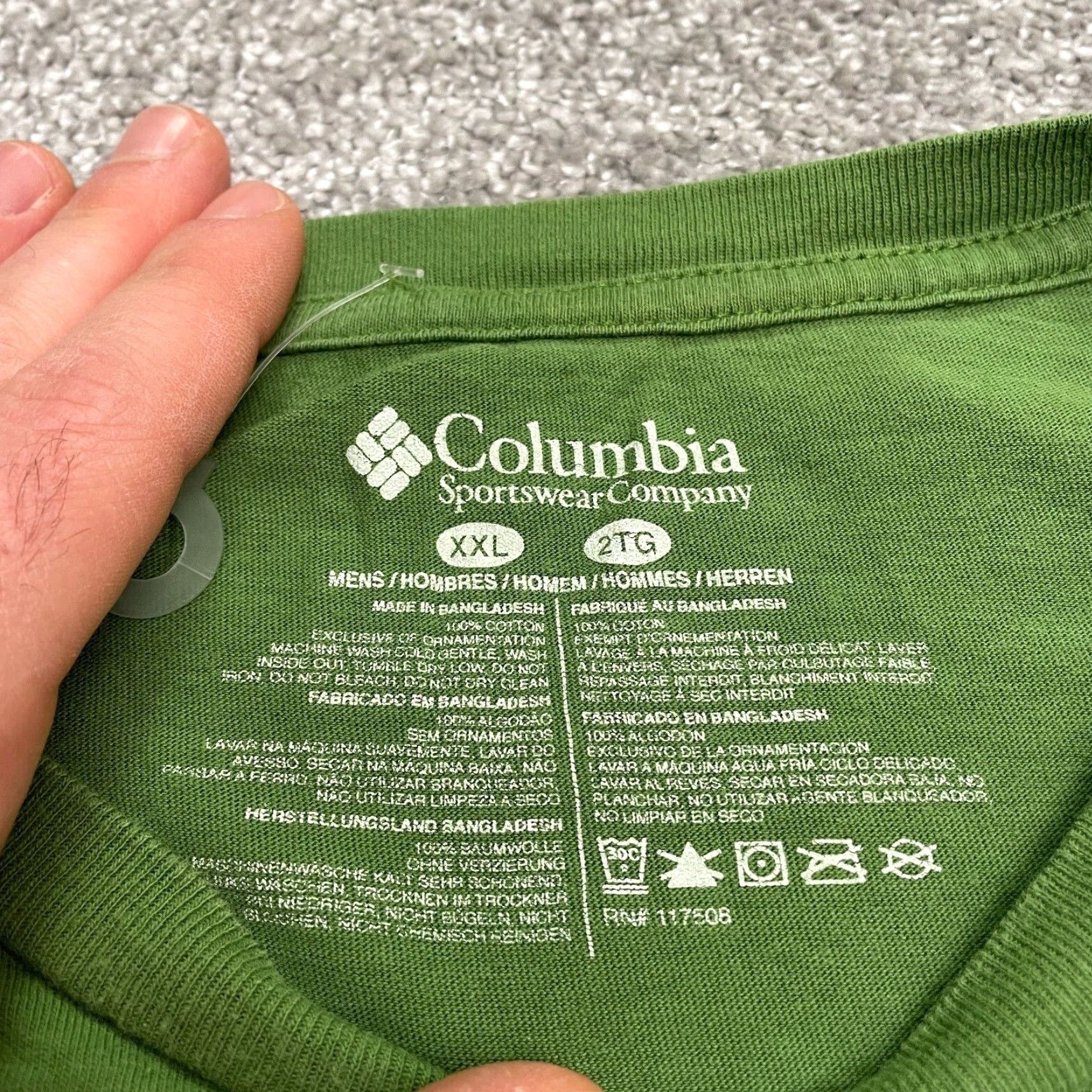 Vintage Columbia Graphic T-Shirt Men XXL Green Crew Neck Short Sleeve Casual Outdoor Tee Size US XXL / EU 58 / 5 - 5 Thumbnail