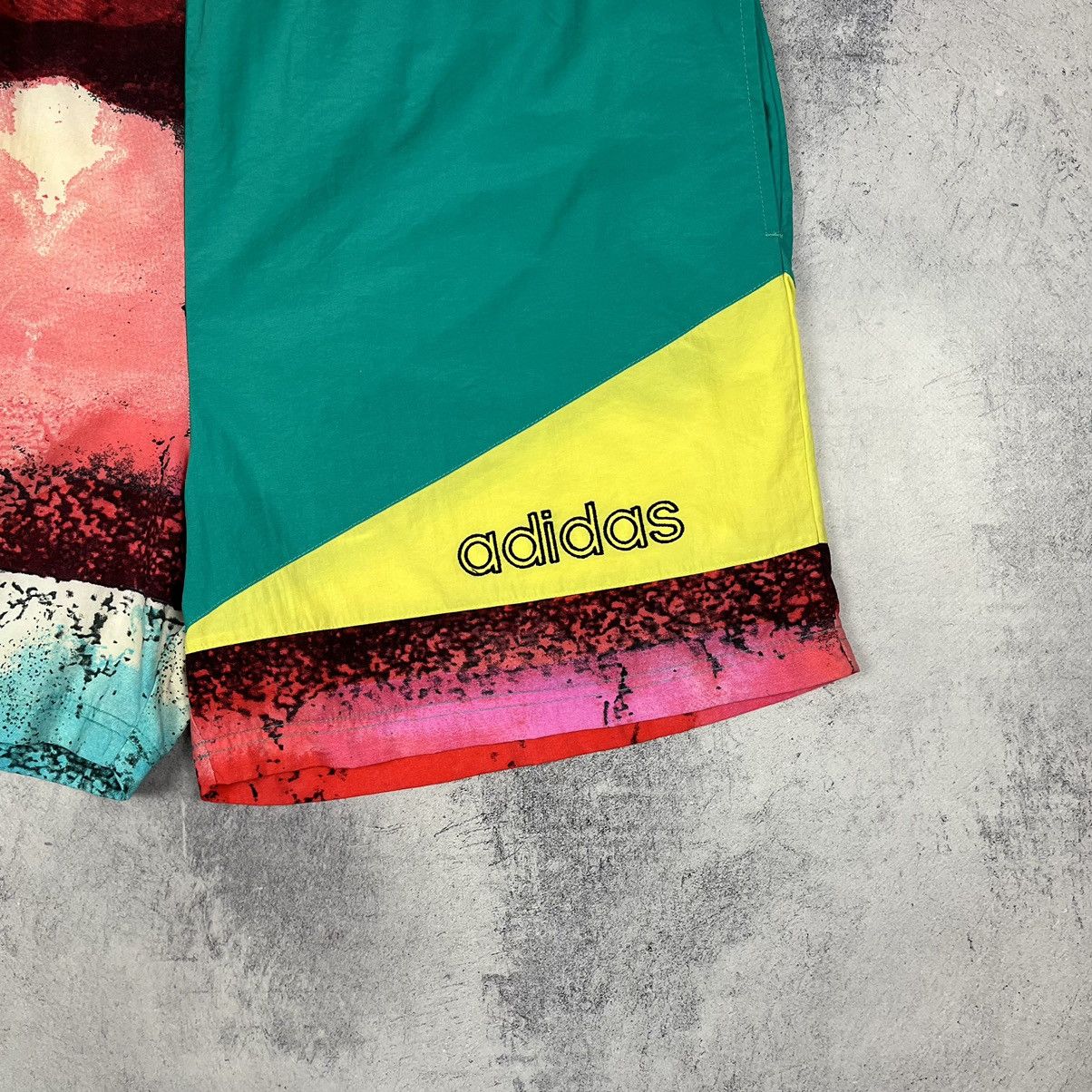 Adidas Vintage Adidas big logo crazy y2k swim shorts 90’s Size US 34 / EU 50 - 2 Thumbnail