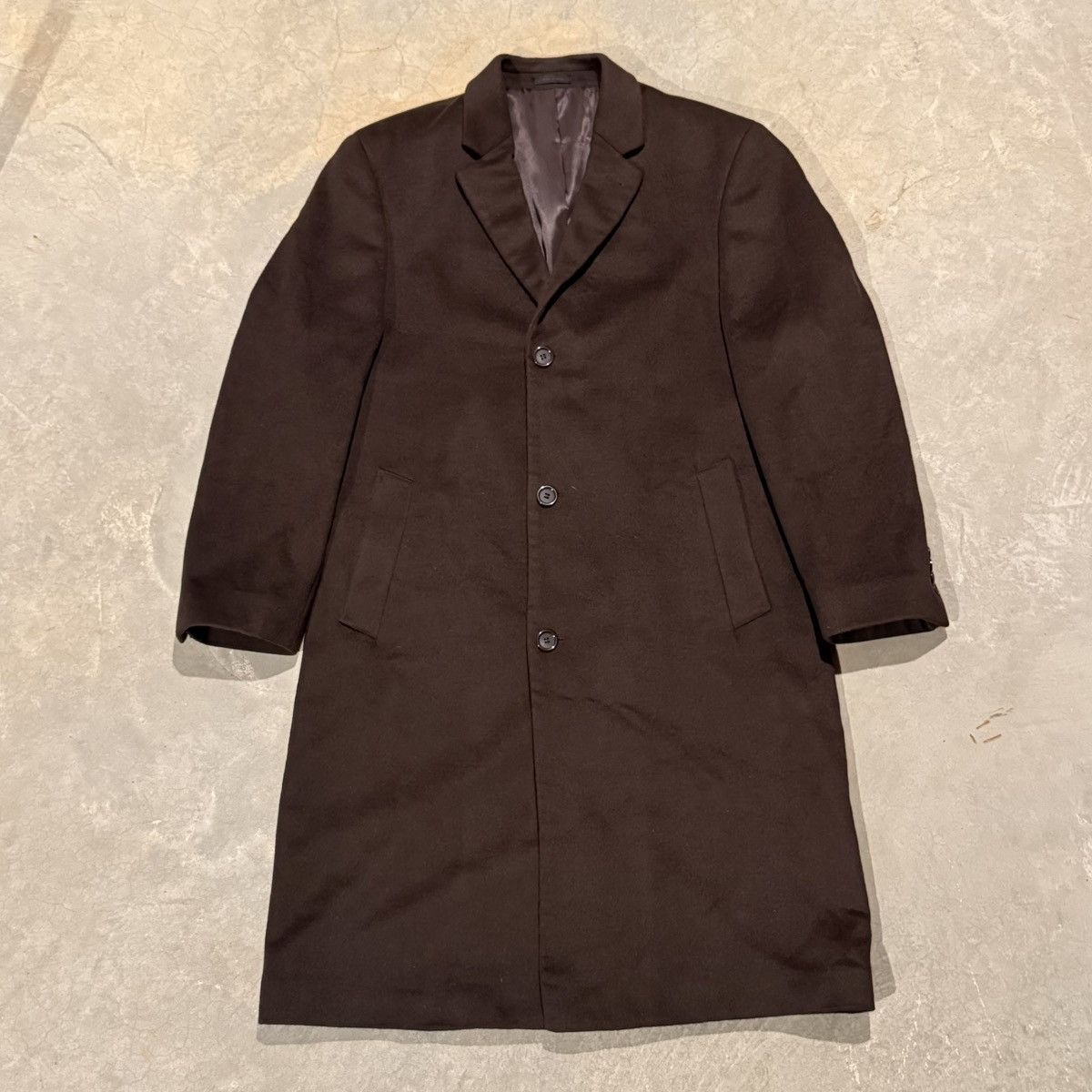 Vtg Ralph Lauren Pirro Wool Blend Trench Coat Brown