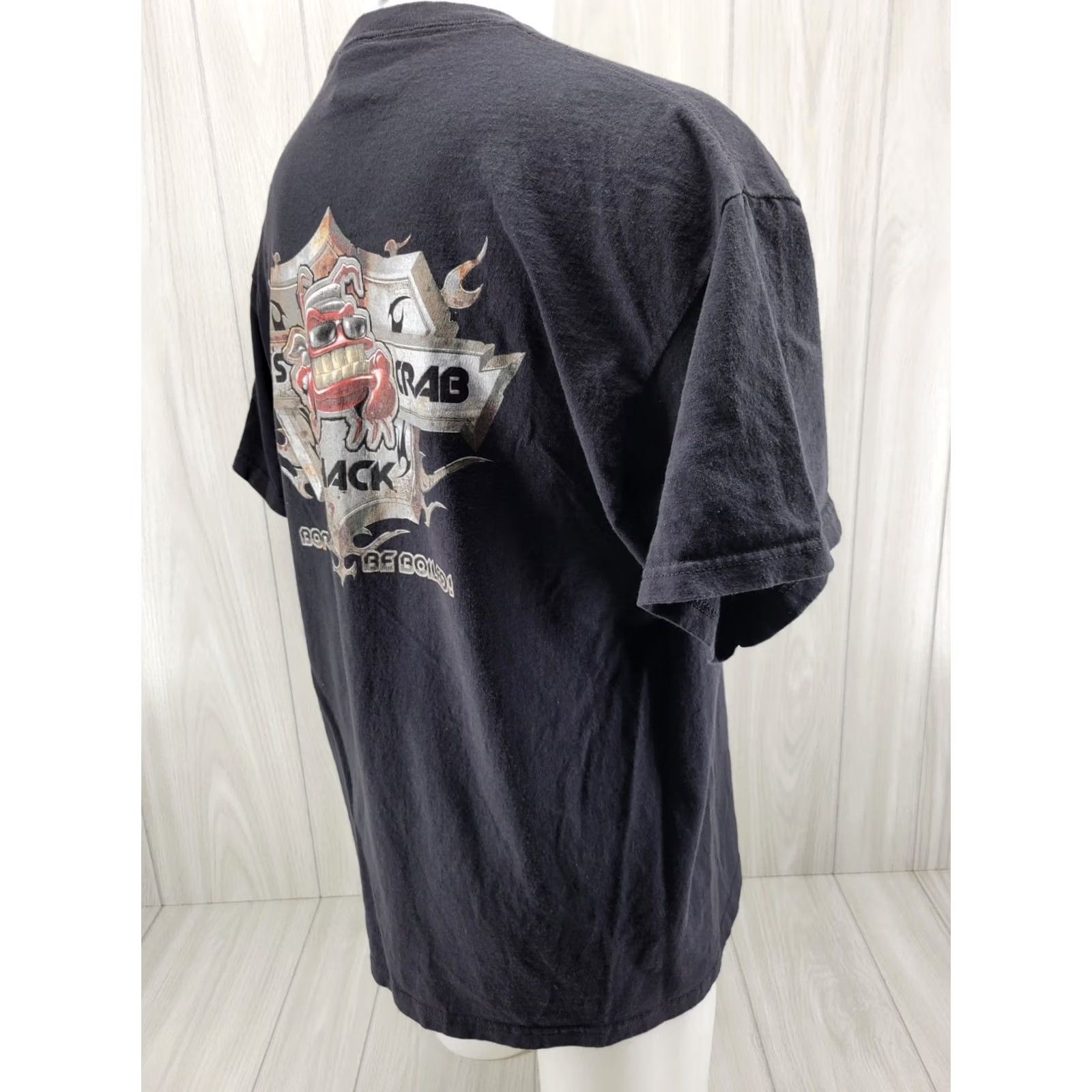 Logo 7 VINTAGE Joes Stuff Shirt Black Mens Logo Short Sleeve Crab Shack Size XL Size US XL / EU 56 / 4 - 5 Thumbnail