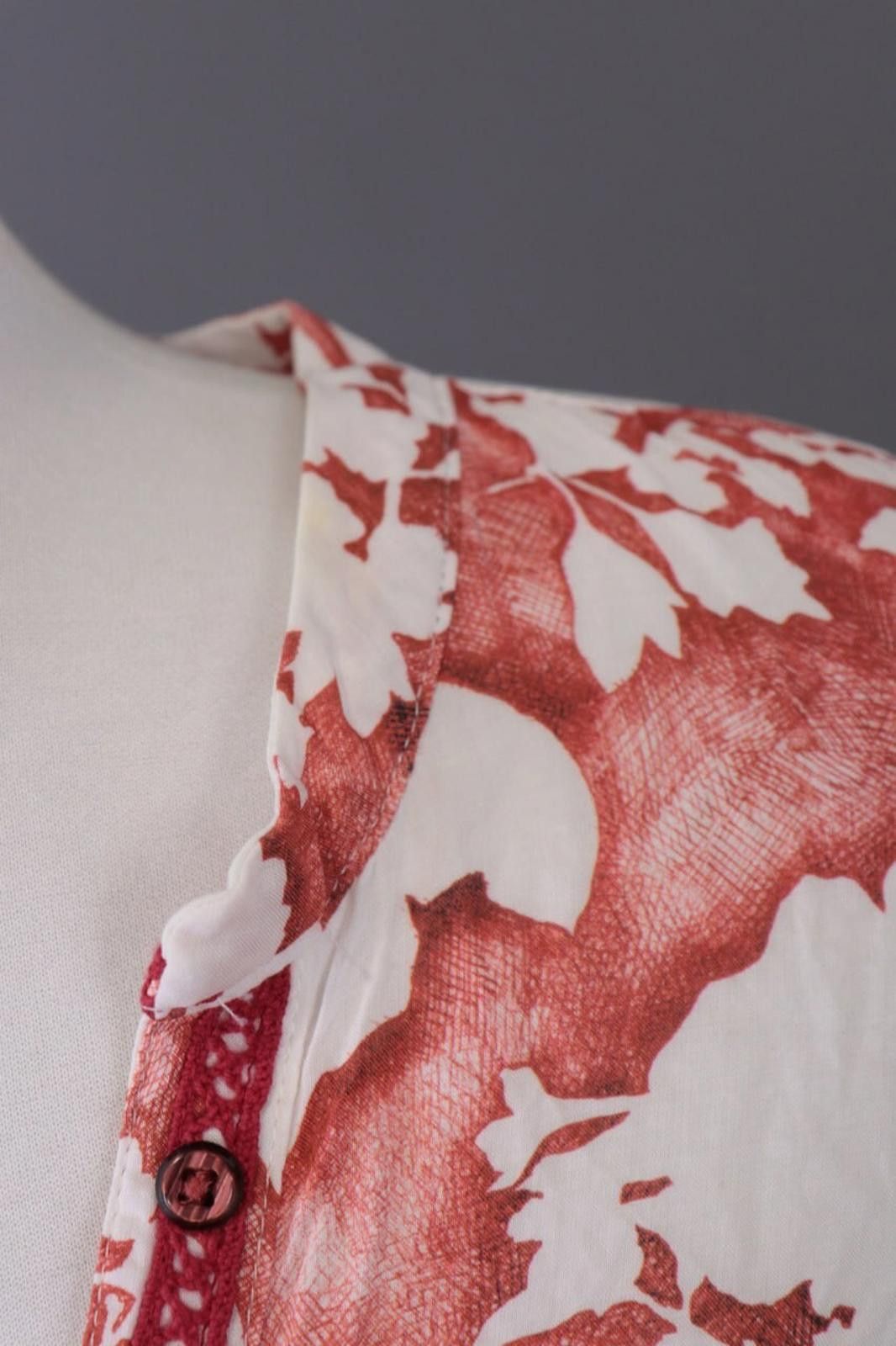 Designer Emily Van Den Bergh Multicolor Floral Henley Shirt Size 38 Size M / US 6-8 / IT 42-44 - 6 Thumbnail