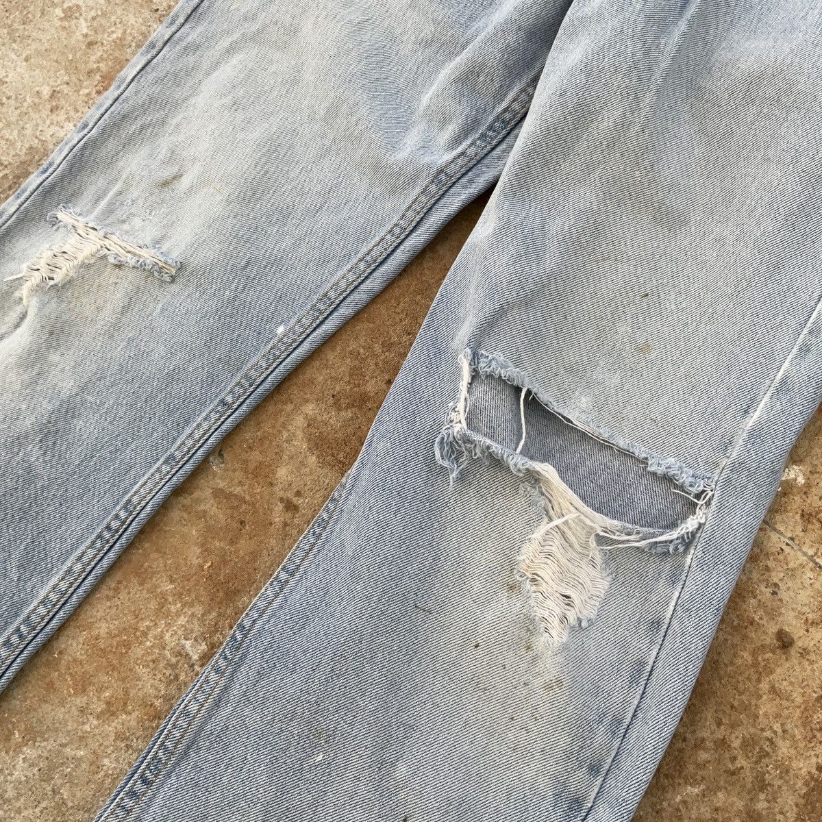 Levi's × Vintage Vintage Thrashed 90 Levi’s Made In USA 505 Denim Jean Pants Size US 34 / EU 50 - 3 Thumbnail