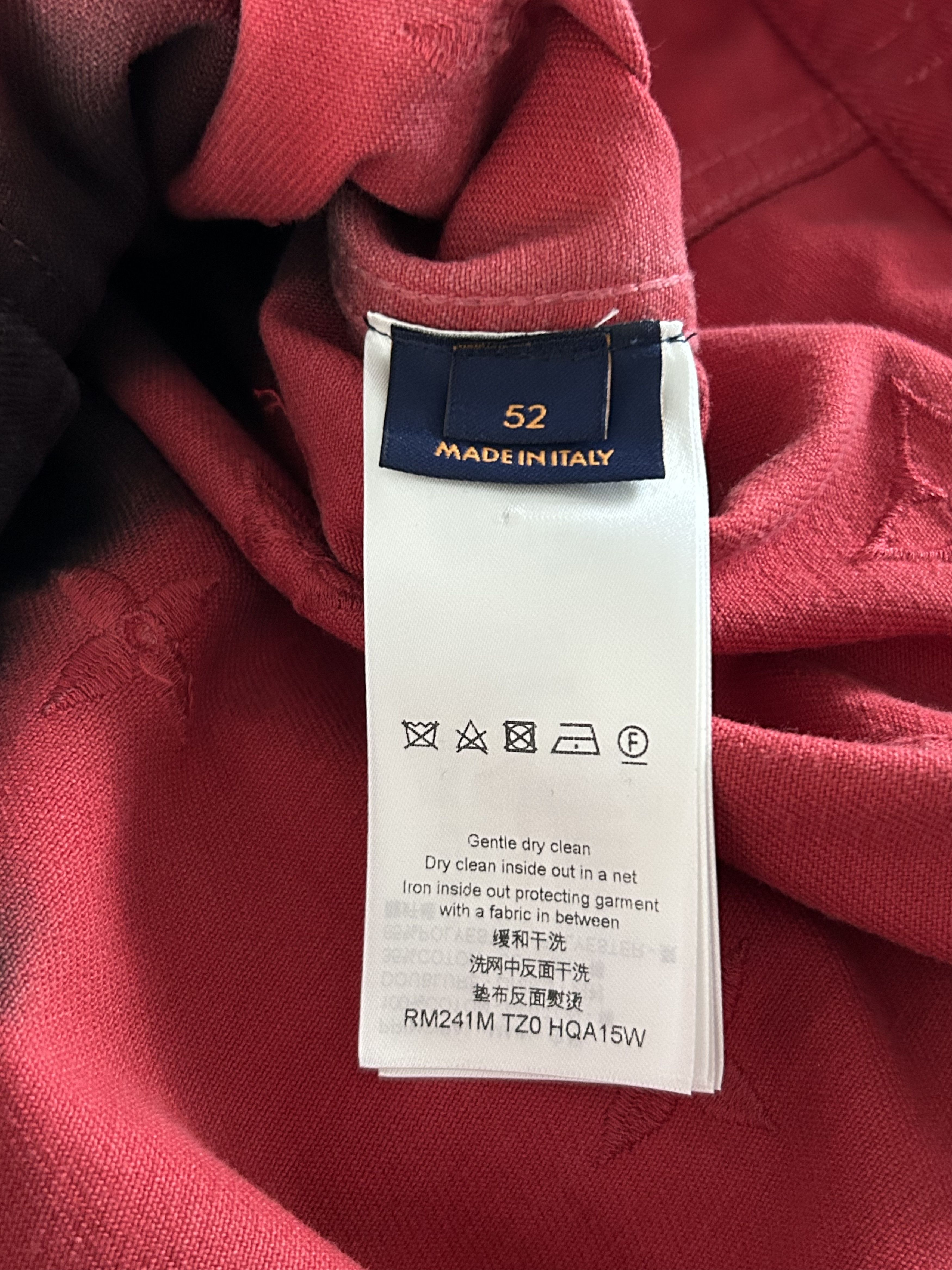 Louis Vuitton Black & Red Gradient Embroidered Monogram Denim Jacket Size US XL / EU 56 / 4 - 4 Thumbnail
