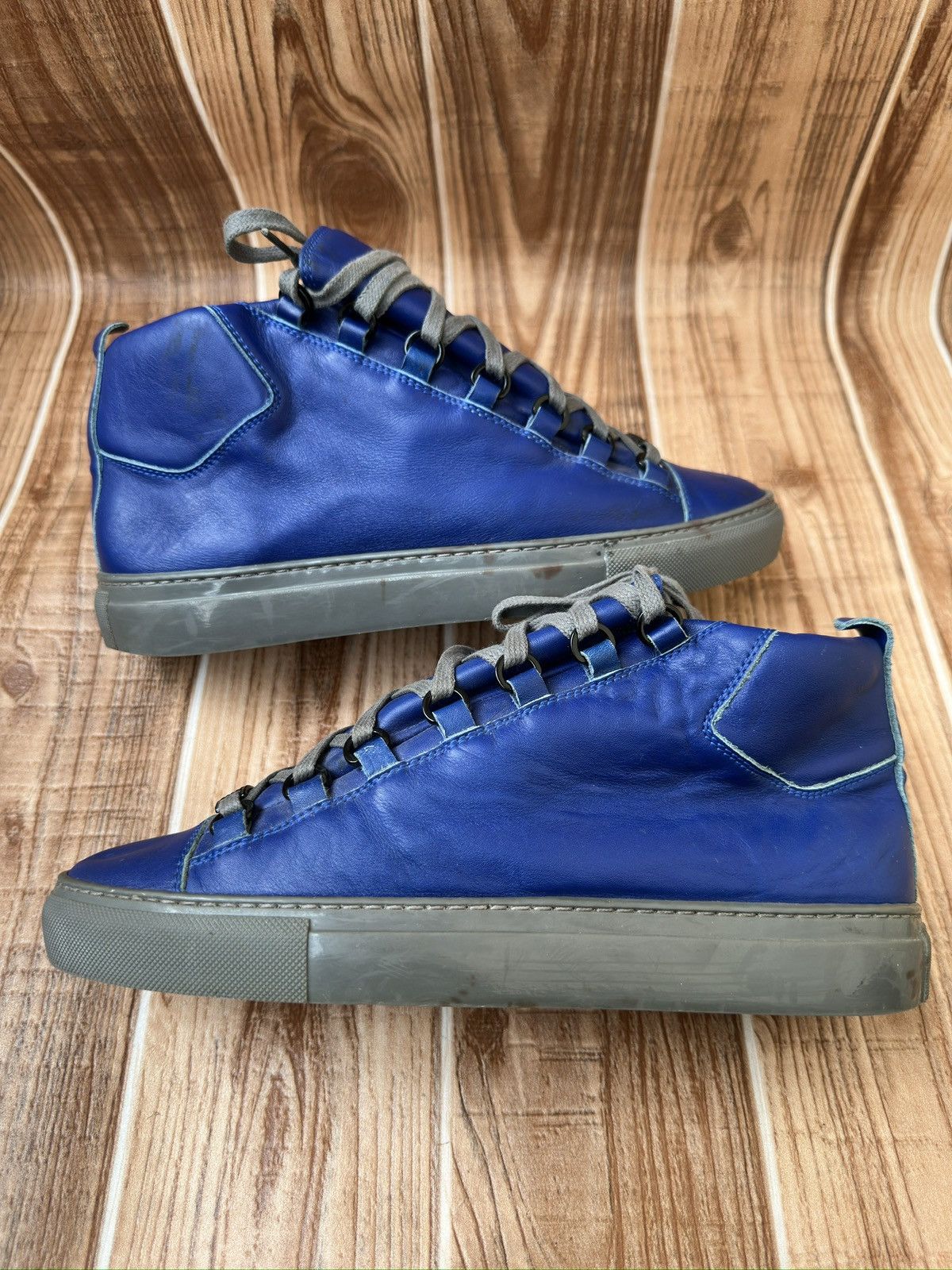 Balenciaga Balenciaga Arena Blue Leather Hightops Size US 7 / EU 40 - 9 Thumbnail