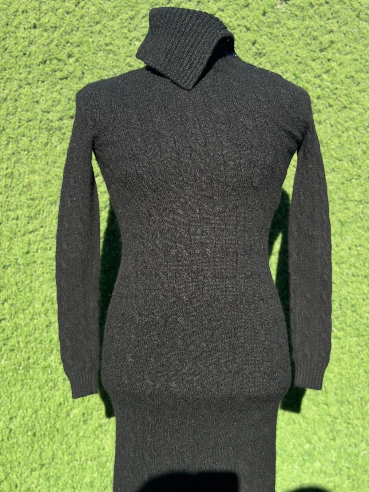 Ralph Lauren Black Label Ralph Lauren Black Label Cable Knit Turtleneck Dress Sz S Size S / US 4 / IT 40 - 13 Thumbnail