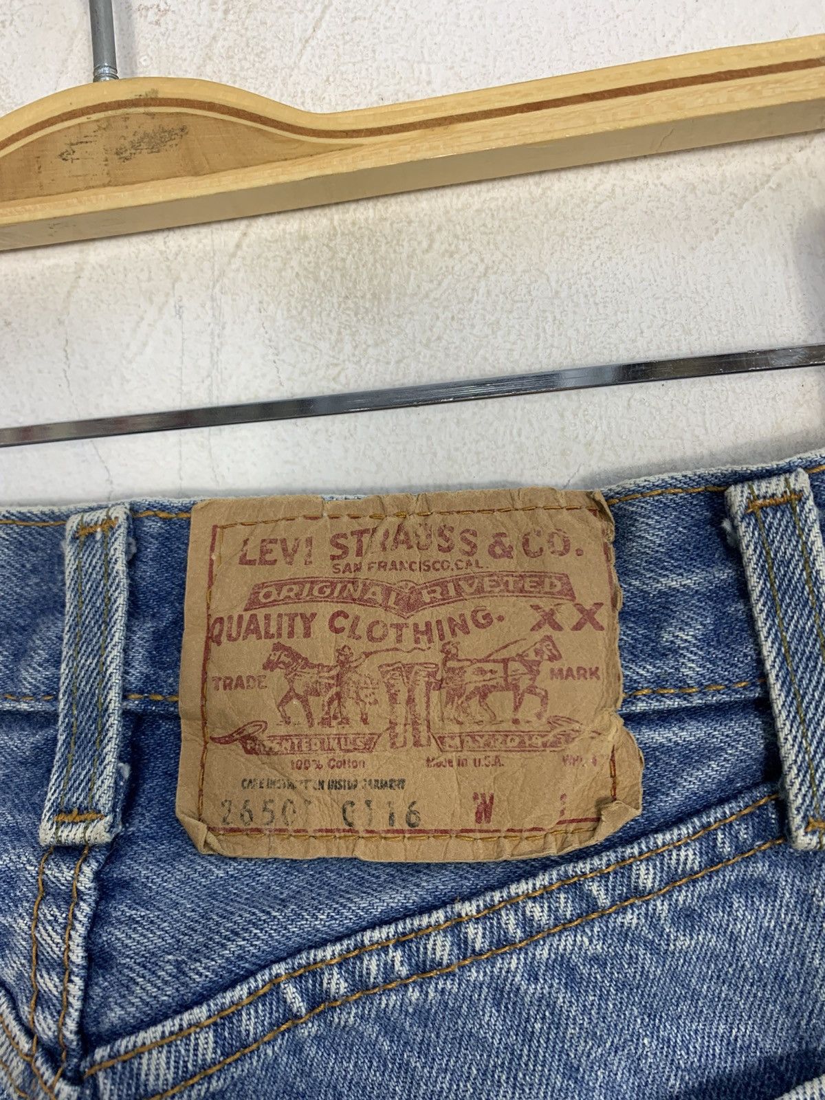 Levi's 90s Levis Strauss Lot 26501-0116 Denim Jeans Straight Cut Size 24" / US 00 / IT 34 - 8 Thumbnail