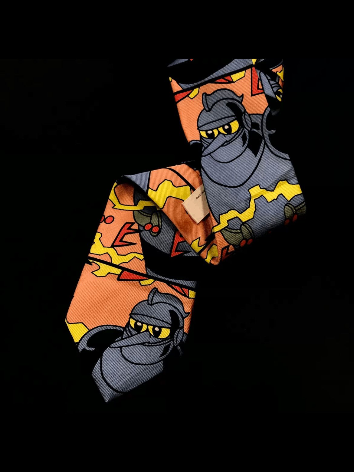 Yohji Yamamoto Yohji Yamamoto Iron Man 28 Figure Print Tie Size ONE SIZE - 2 Thumbnail