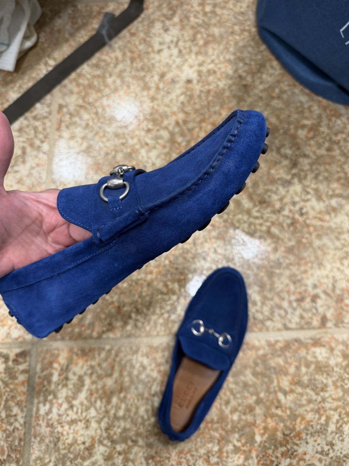 Gucci Gucci blue loafers Size US 8.5 / EU 41-42 - 4 Thumbnail