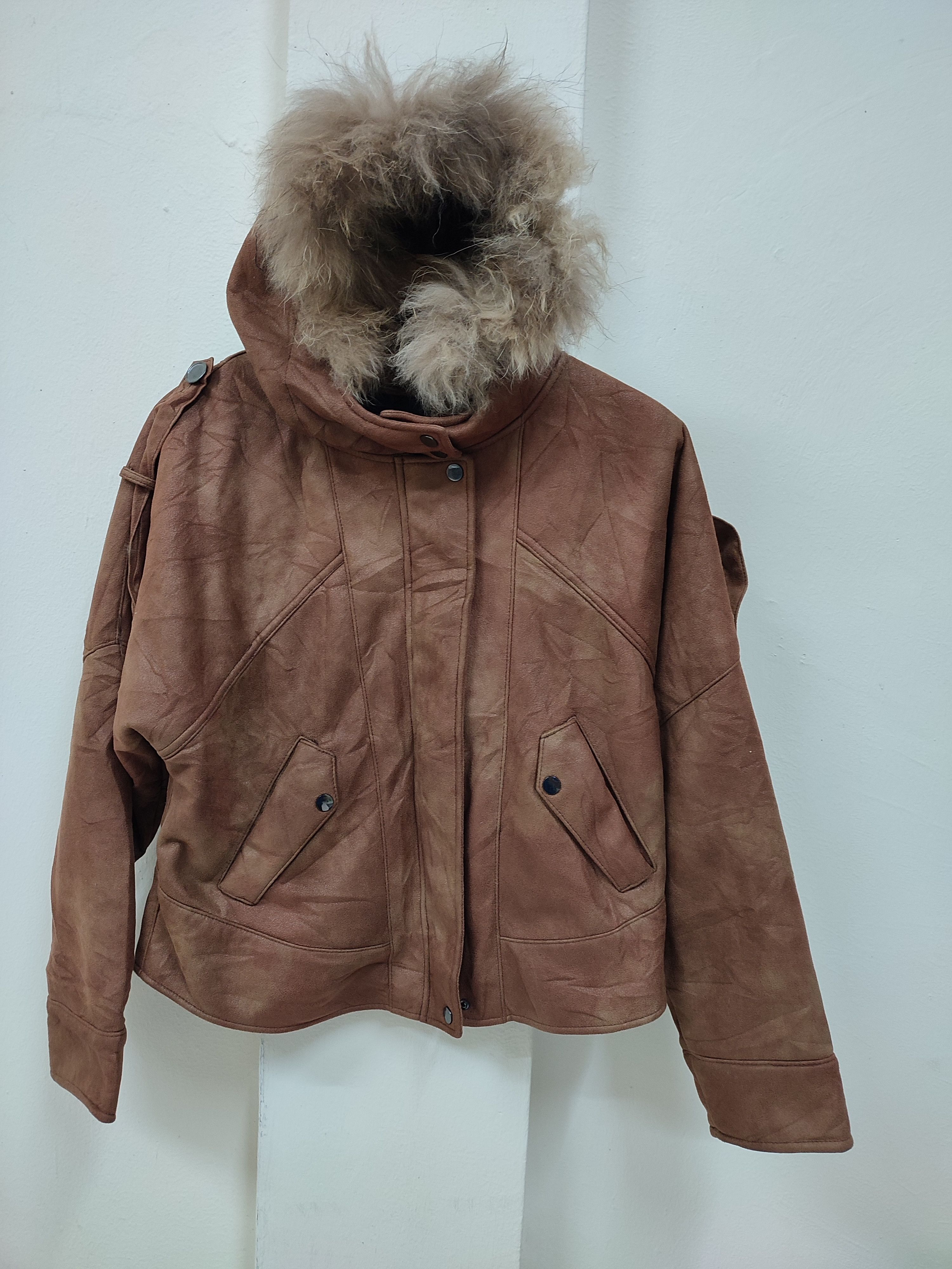 image of Steals Vintage Sorgente Jacket With Hoodie in Brown, Men's (Size Small)