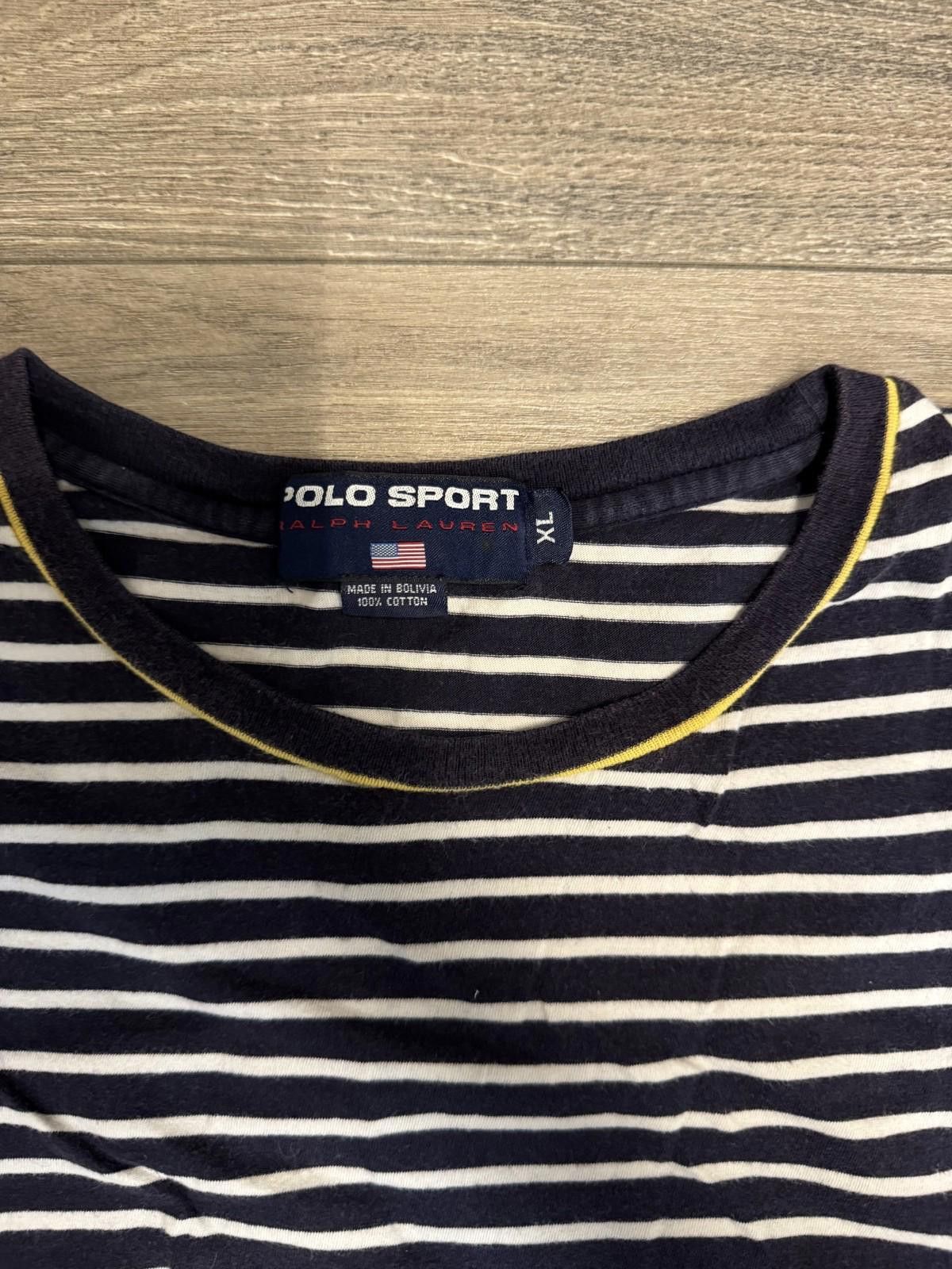 Other Vintage Ralph Lauren Polo Sport Embroidered Striped Tee Size US XL / EU 56 / 4 - 3 Thumbnail