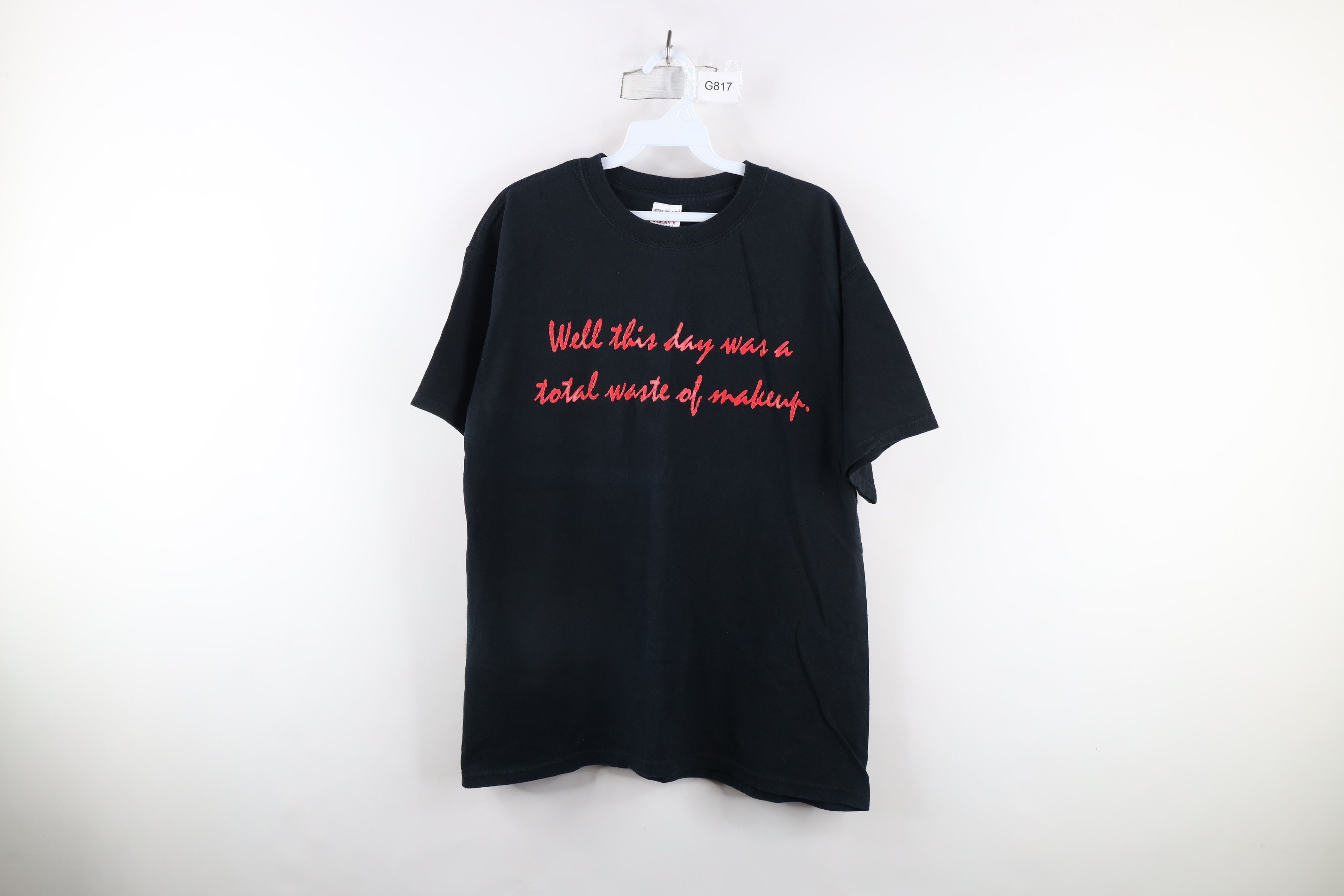 Vintage Vintage 90s This Day Was A Total Waste of Makeup T-Shirt Size L / US 10 / IT 46 - 1 Thumbnail