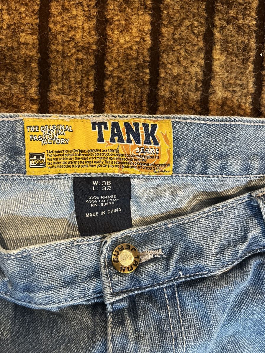 Vintage Blue and white TANK Jeans Size US 38 / EU 54 - 2 Thumbnail
