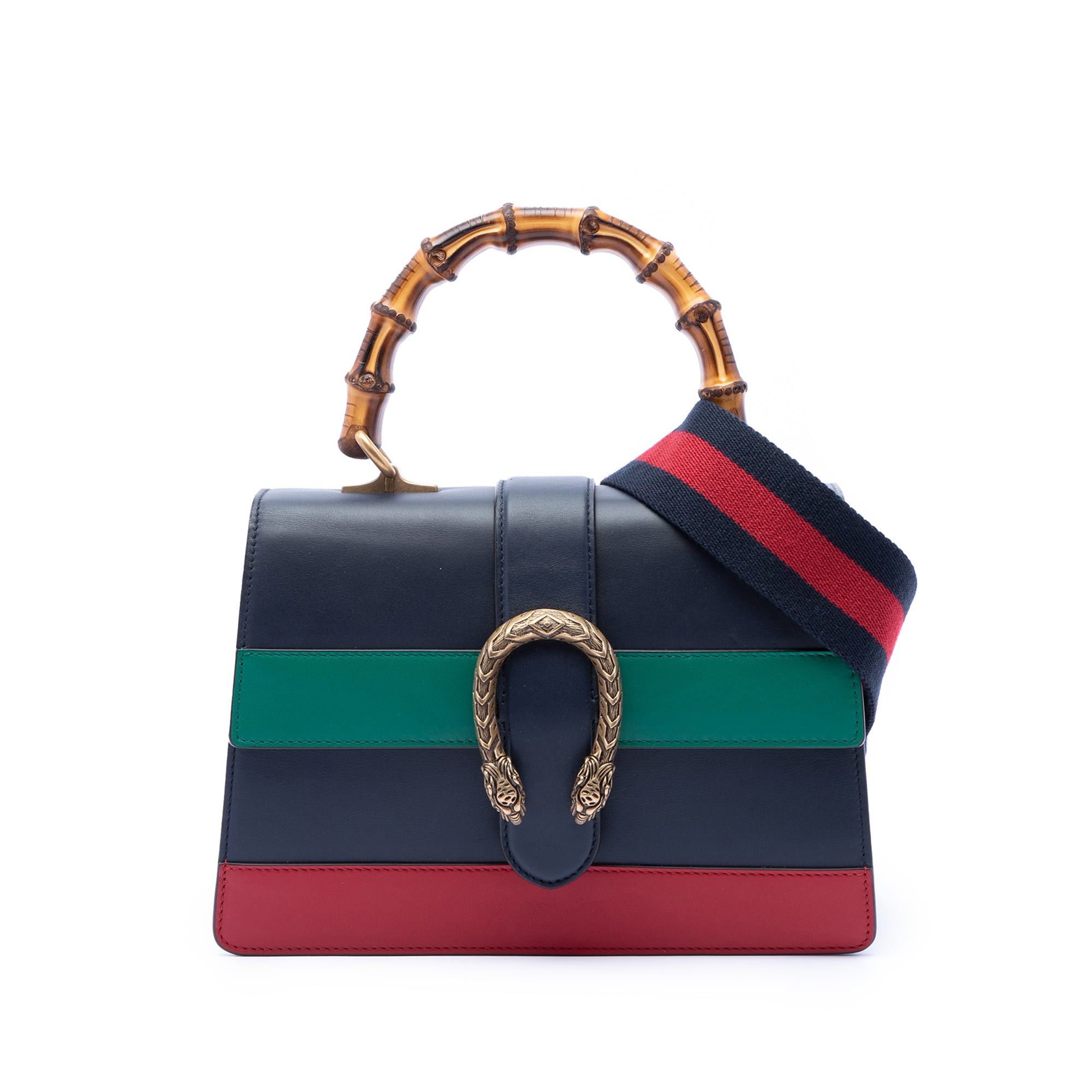 Gucci Medium Leather Bamboo Dionysus Web Satchel Size ONE SIZE - 1 Thumbnail