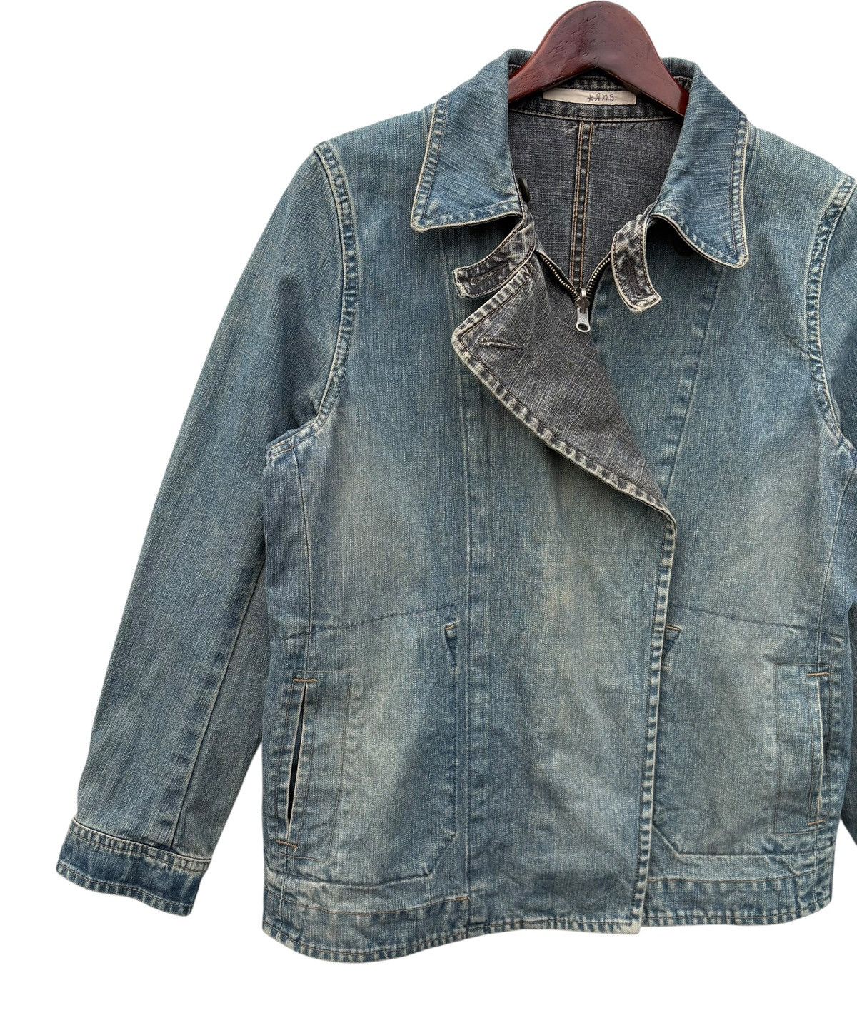 Japanese Brand Rna Riversible Streetwear Women Denim Jacket Size S / US 4 / IT 40 - 7 Thumbnail