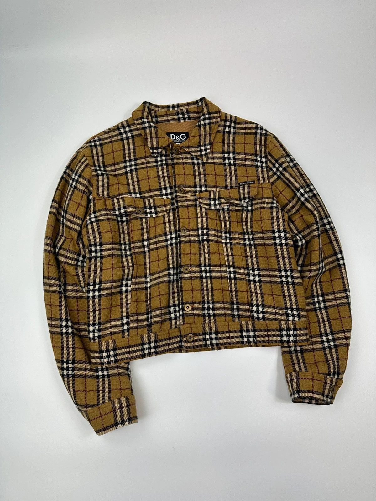 Dolce & Gabbana Dolce Gabbana 00’s Wool Tartan Checkered Trucker Jacket Size US L / EU 52-54 / 3 - 1 Thumbnail