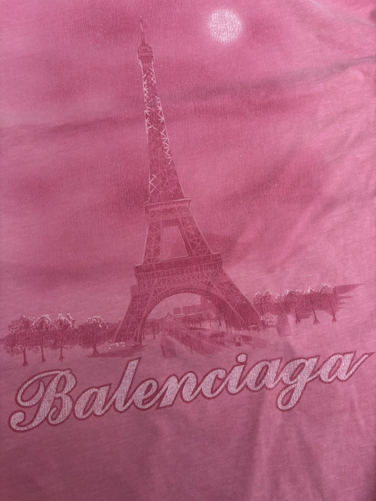 Balenciaga RARE Balenciaga Paris Eiffel Tower Graphics Overdyed T-shirt Size US L / EU 52-54 / 3 - 3 Thumbnail
