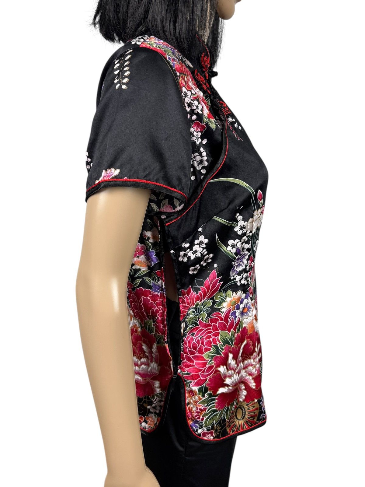 Chinese Laundry × Designer Alex Line Silk Blouse Chinese Native Printed Flowers size L Size L / US 10 / IT 46 - 5 Thumbnail