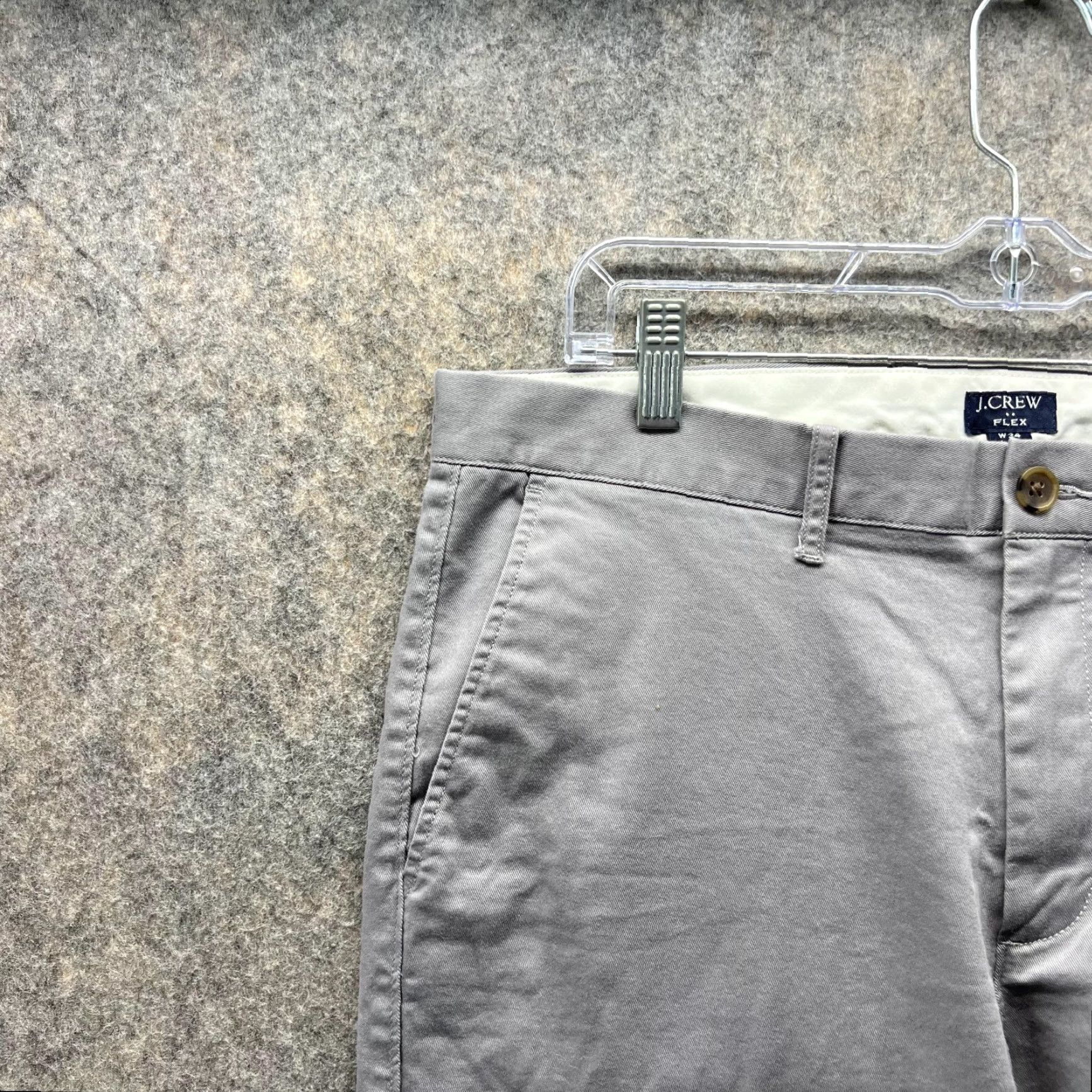 J.Crew J.CREW Pants Men 34x32 Gray Flat Front Chino Straight Regular Vintage No Size US 34 / EU 50 - 3 Thumbnail
