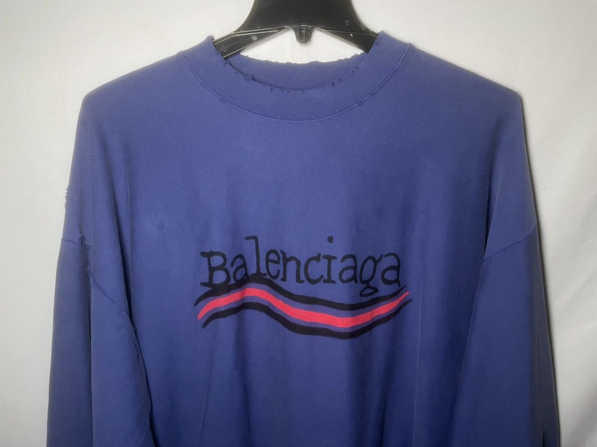 Balenciaga Balenciaga Hand Drawn Political Campaign Crewneck Size US L / EU 52-54 / 3 - 2 Thumbnail