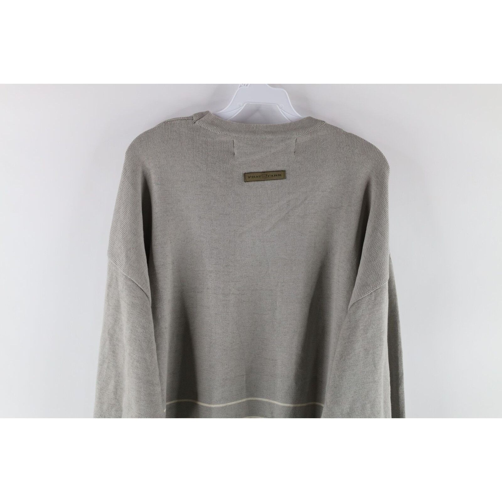 Phat Farm × Vintage NOS Vintage 90s Phat Farm Striped Script Knit Sweater Size US XXL / EU 58 / 5 - 9 Thumbnail