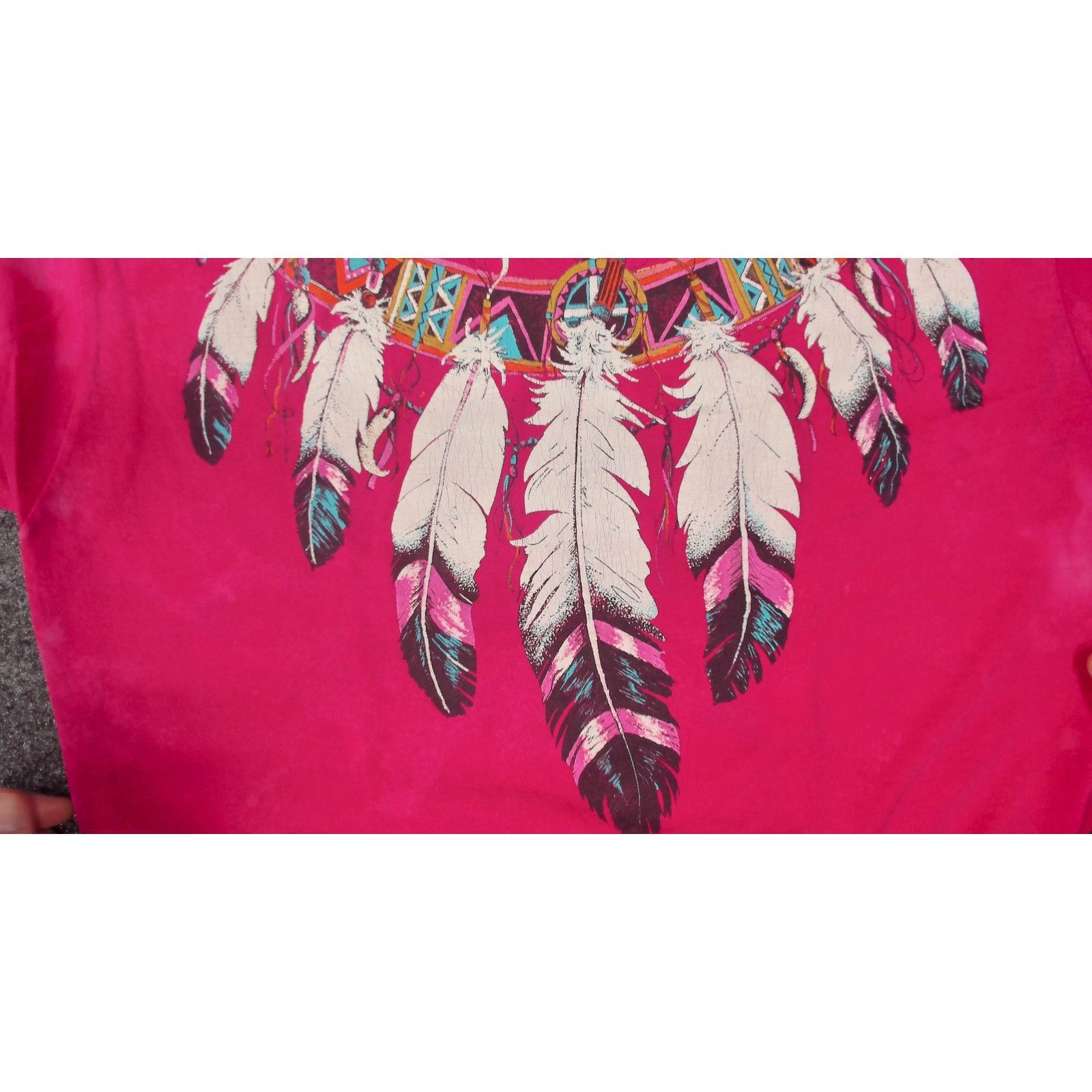 Vintage Screen Stars x VTG 1992 Ragtops Feather Single Stitch Tee Size XL / US 12-14 / IT 48-50 - 10 Thumbnail