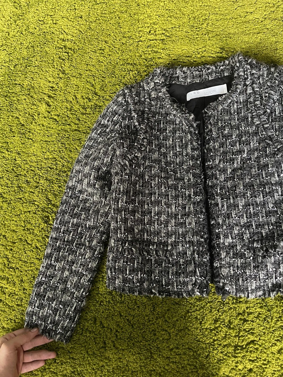 Designer × Iro Iro oldmoney style tweed blazer jacket Size XS / US 0-2 / IT 36-38 - 3 Thumbnail