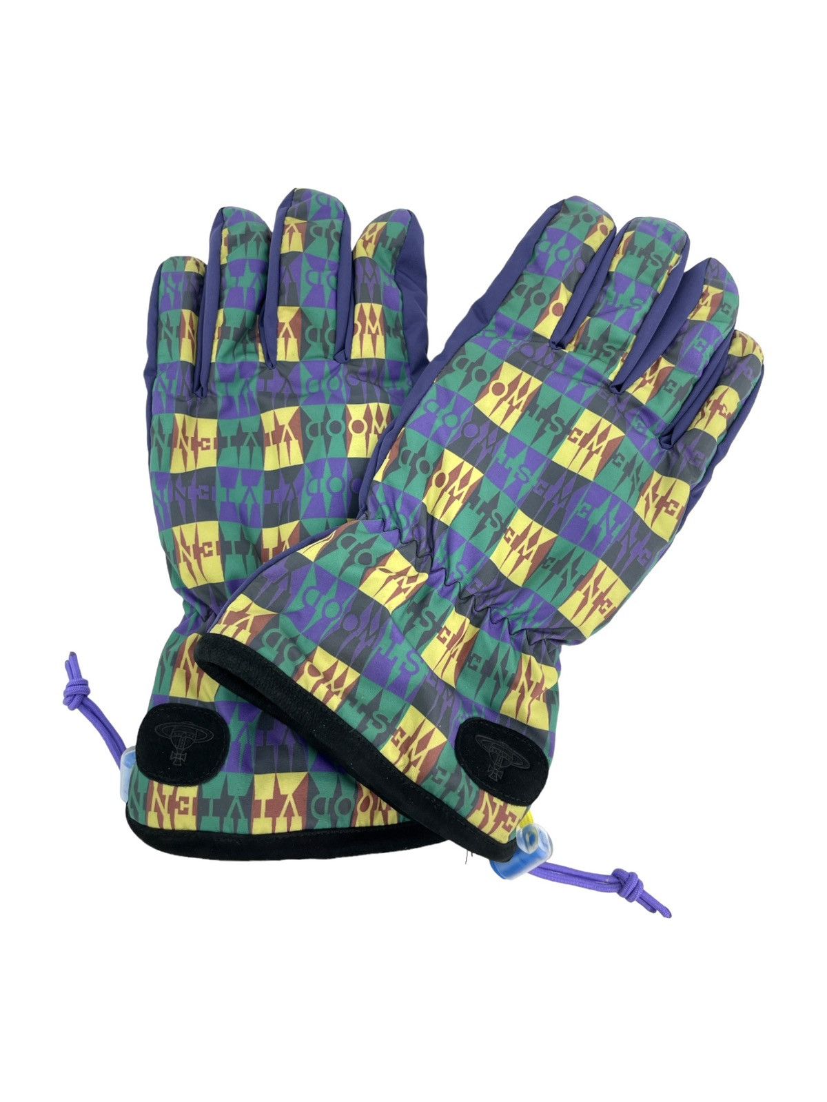 image of Vivienne Westwood Spell Out Orb Gloves in Purple, Men's