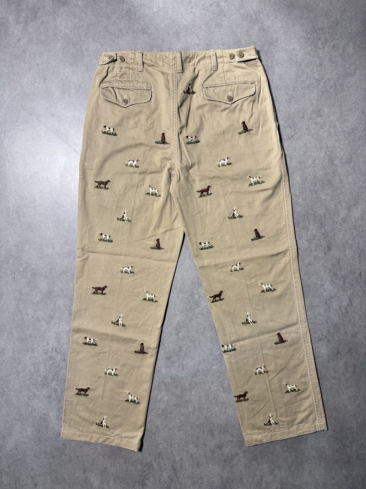 Polo Ralph Lauren Vintage Rare Polo Ralph Lauren Dog Beige Pants Chino Size US 33 - 7 Thumbnail