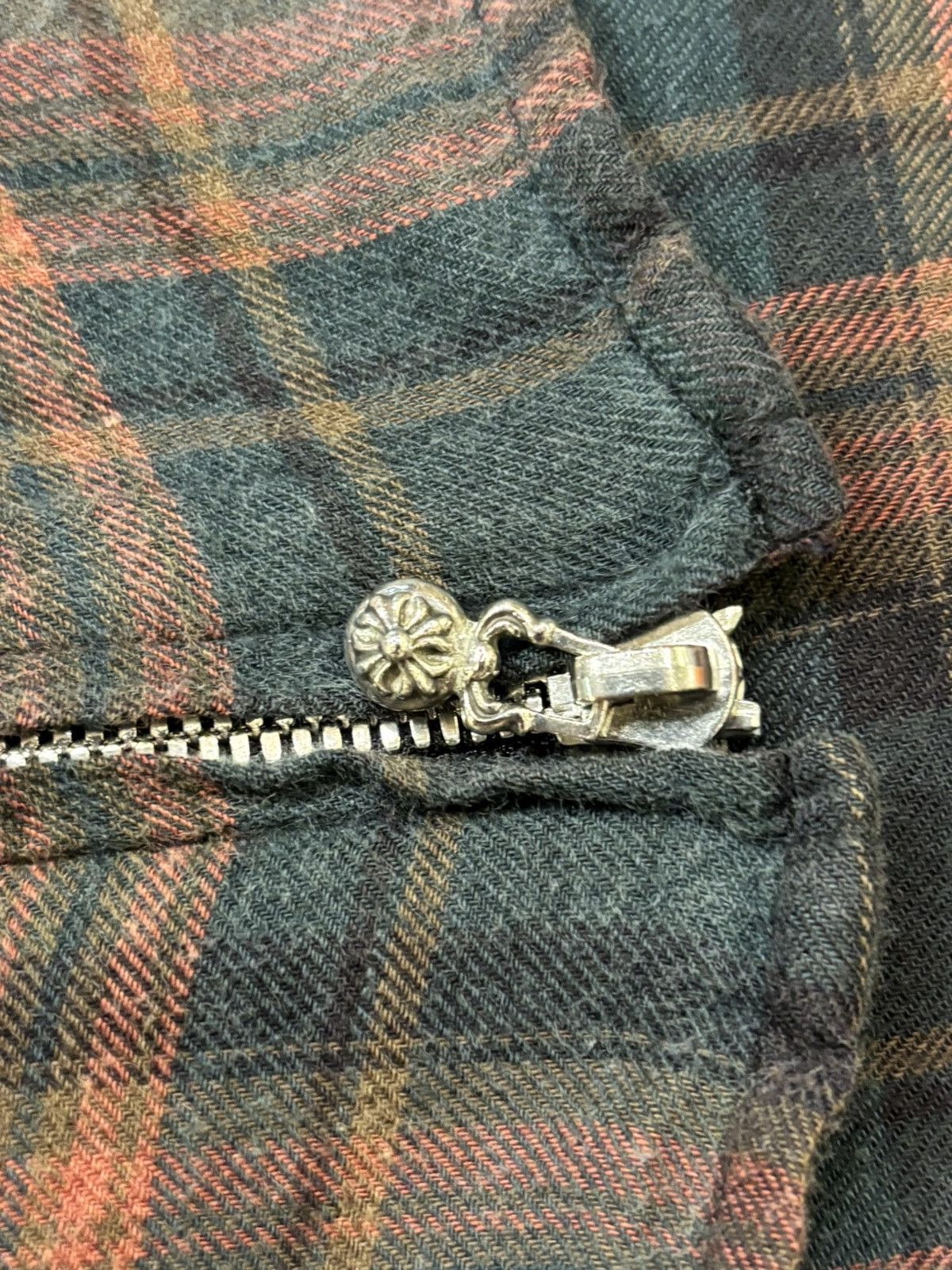 Chrome Hearts Chrome Hearts Short Sleeve Zip Up Flannel Shirt Size US M / EU 48-50 / 2 - 4 Thumbnail