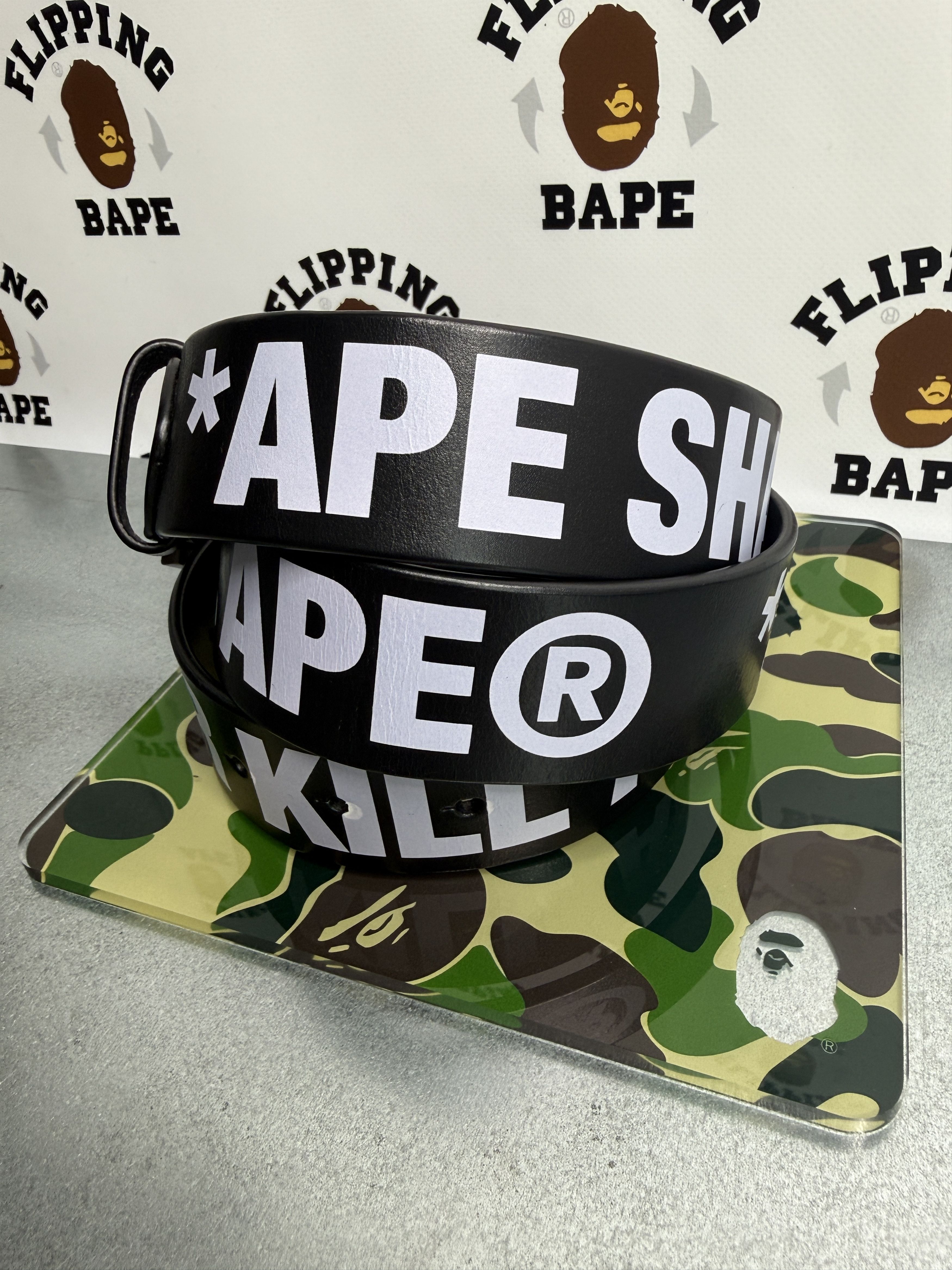 Bape BAPE A BATHING APE LEATHER BELT (L/36) Size 36 - 2 Thumbnail