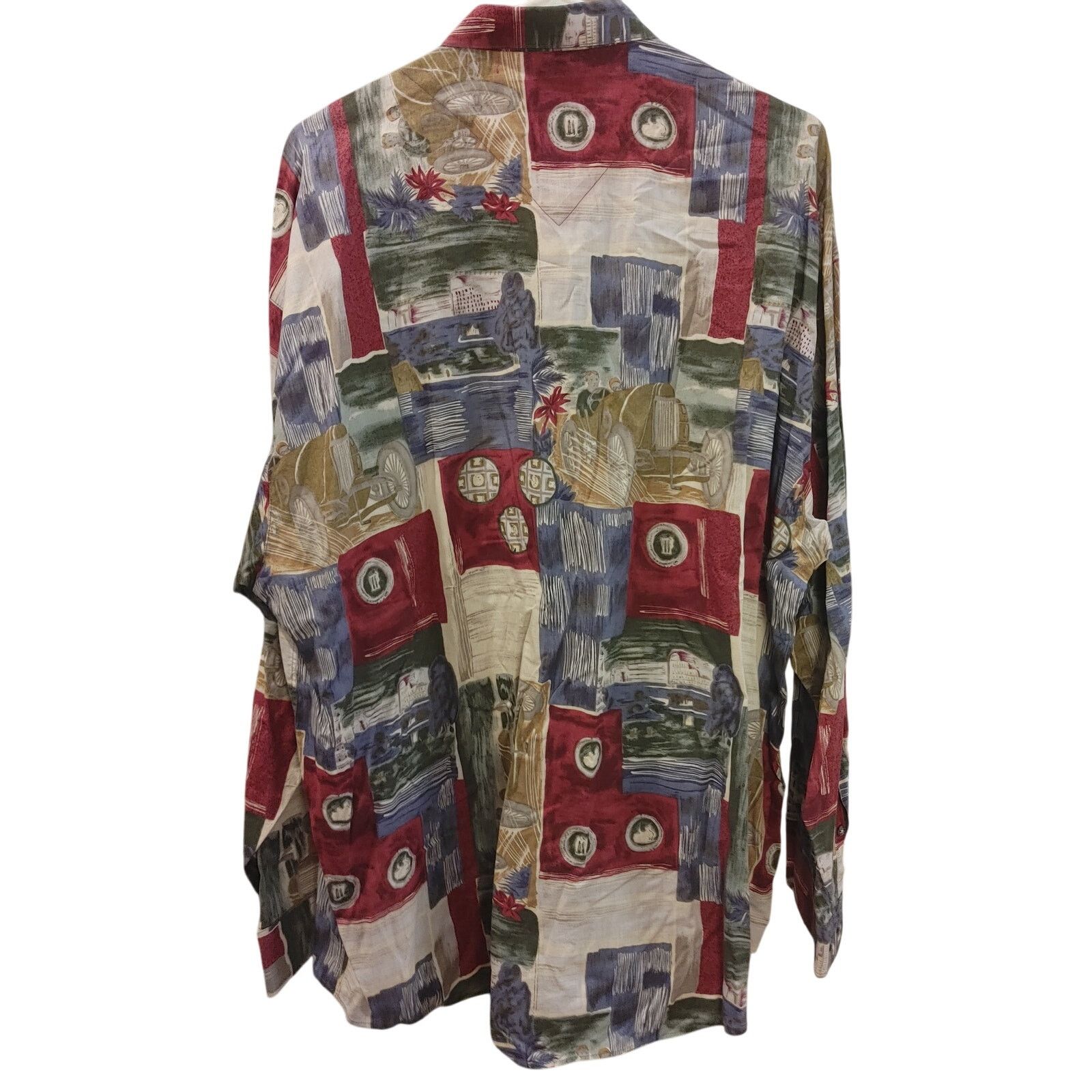 Other VTG North 44 Men's XL Abstract Beige/Red Casual Shirt Size US XL / EU 56 / 4 - 2 Thumbnail