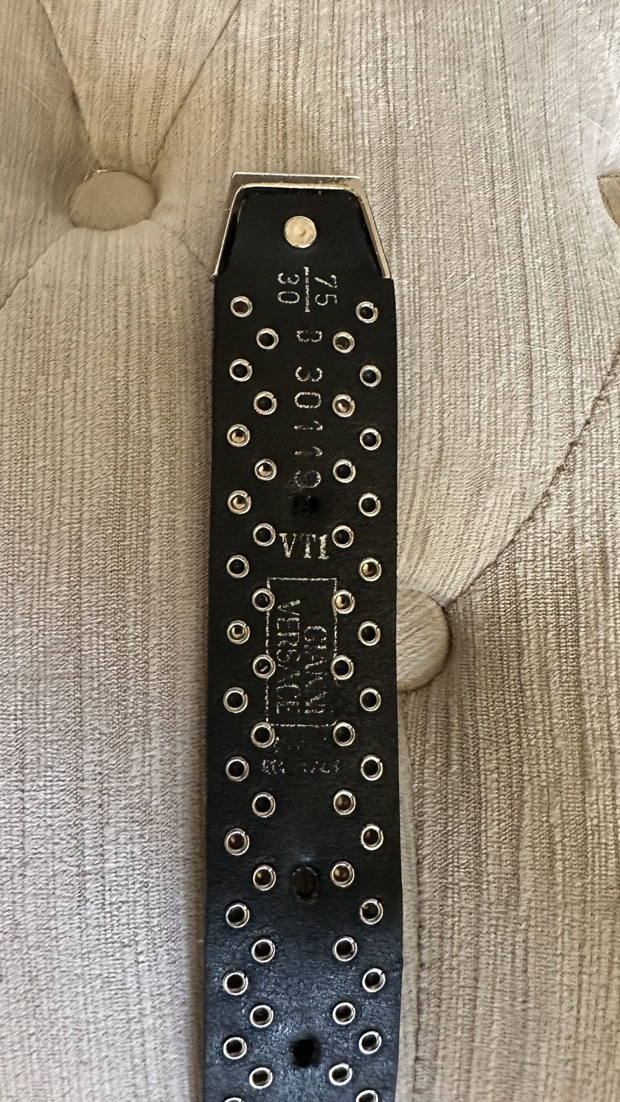 Versace Studded Medusa Heritage Leather Belt Size ONE SIZE - 6 Thumbnail