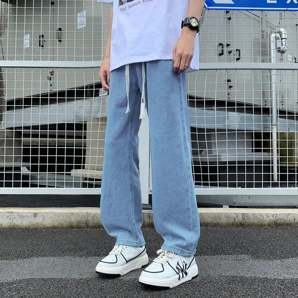 Japanese Brand × Jean Retro loose straight leg wide leg casual jeans Size US 32 / EU 48 - 1 Thumbnail