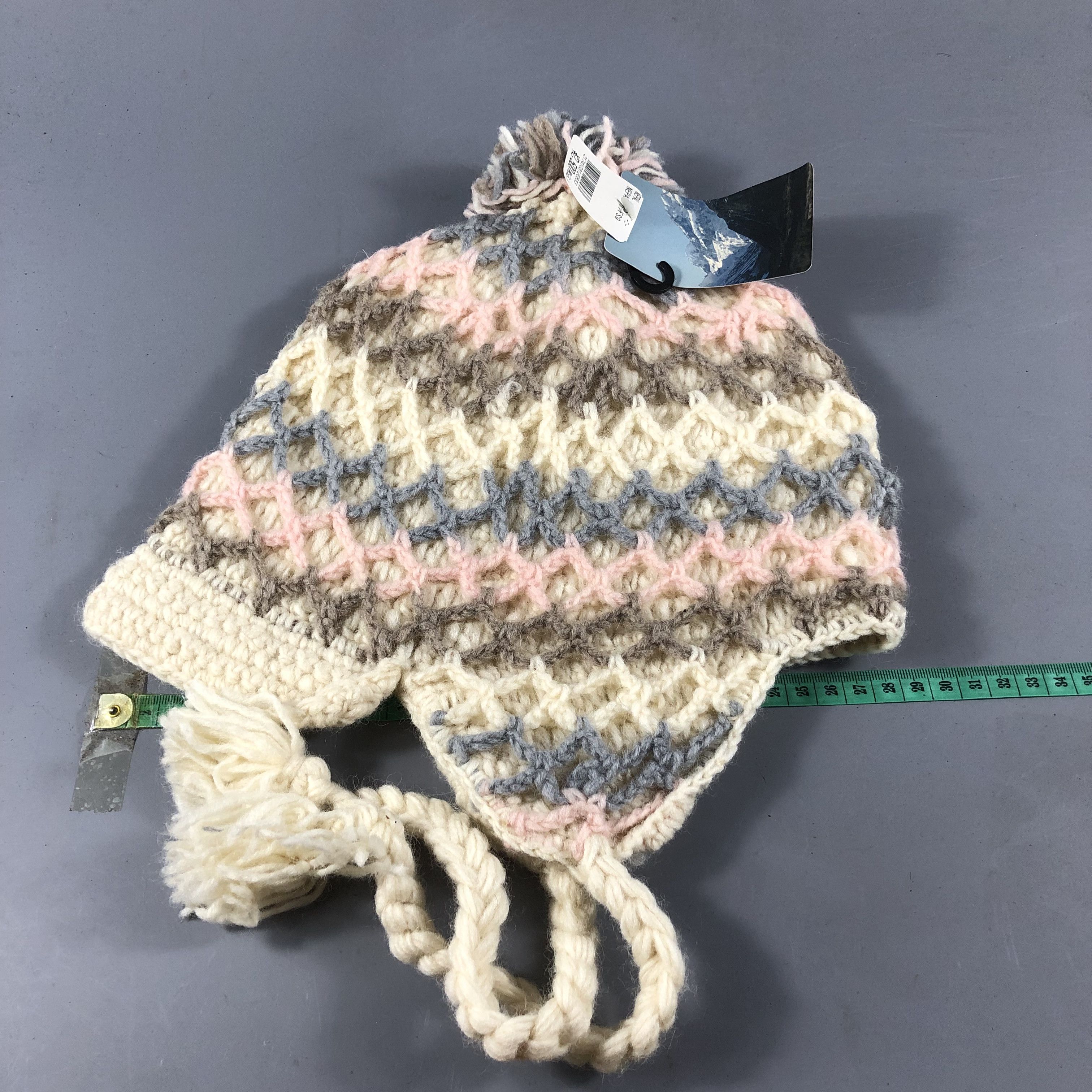 Vintage Unknown Fishnet Visor Knit Beanie Snowcap Snow Hat B1051 Size ONE SIZE - 3 Thumbnail