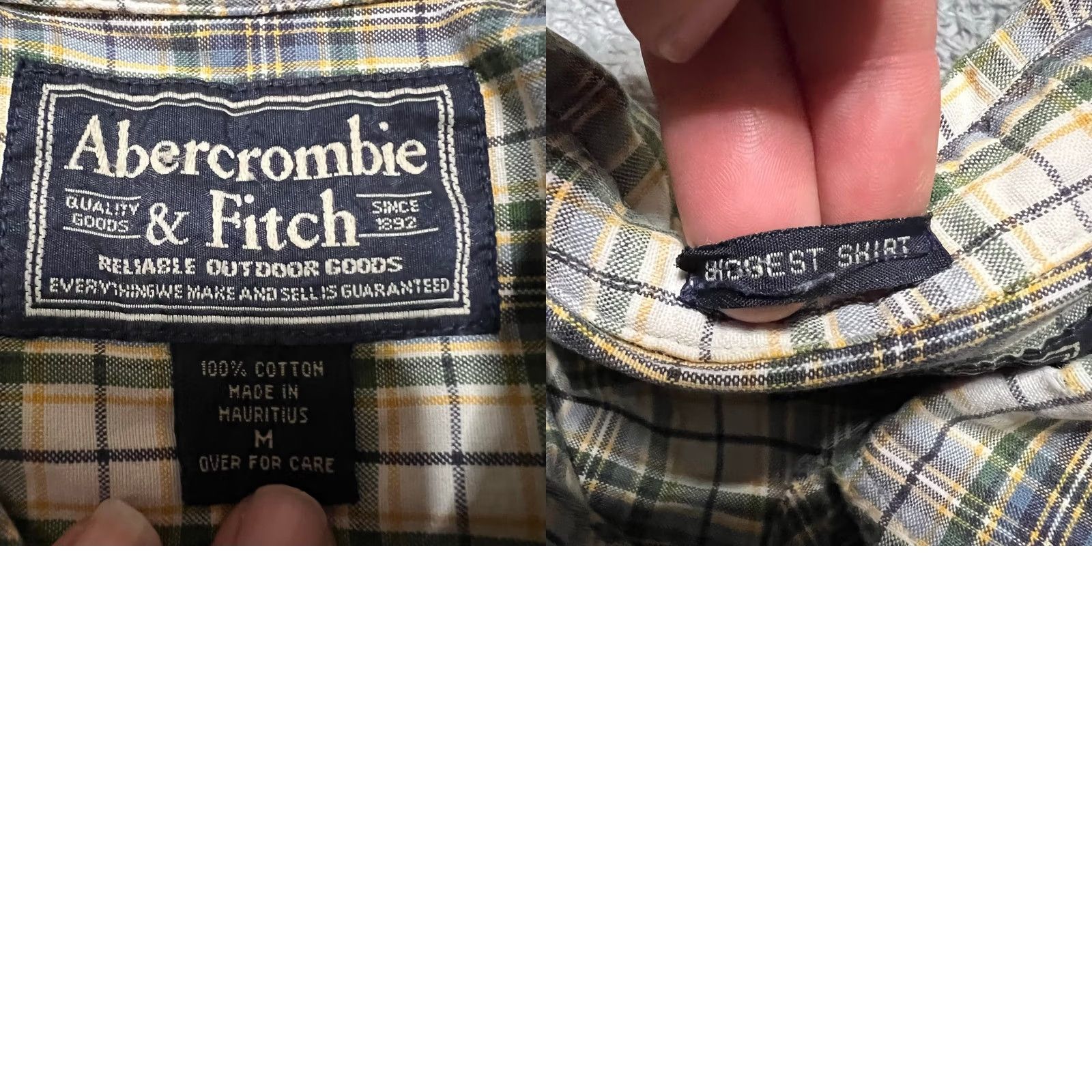 Abercrombie & Fitch Abercrombie & Fitch Shirt Mens M Green Button Short Sleeve Biggest Size US M / EU 48-50 / 2 - 8 Thumbnail