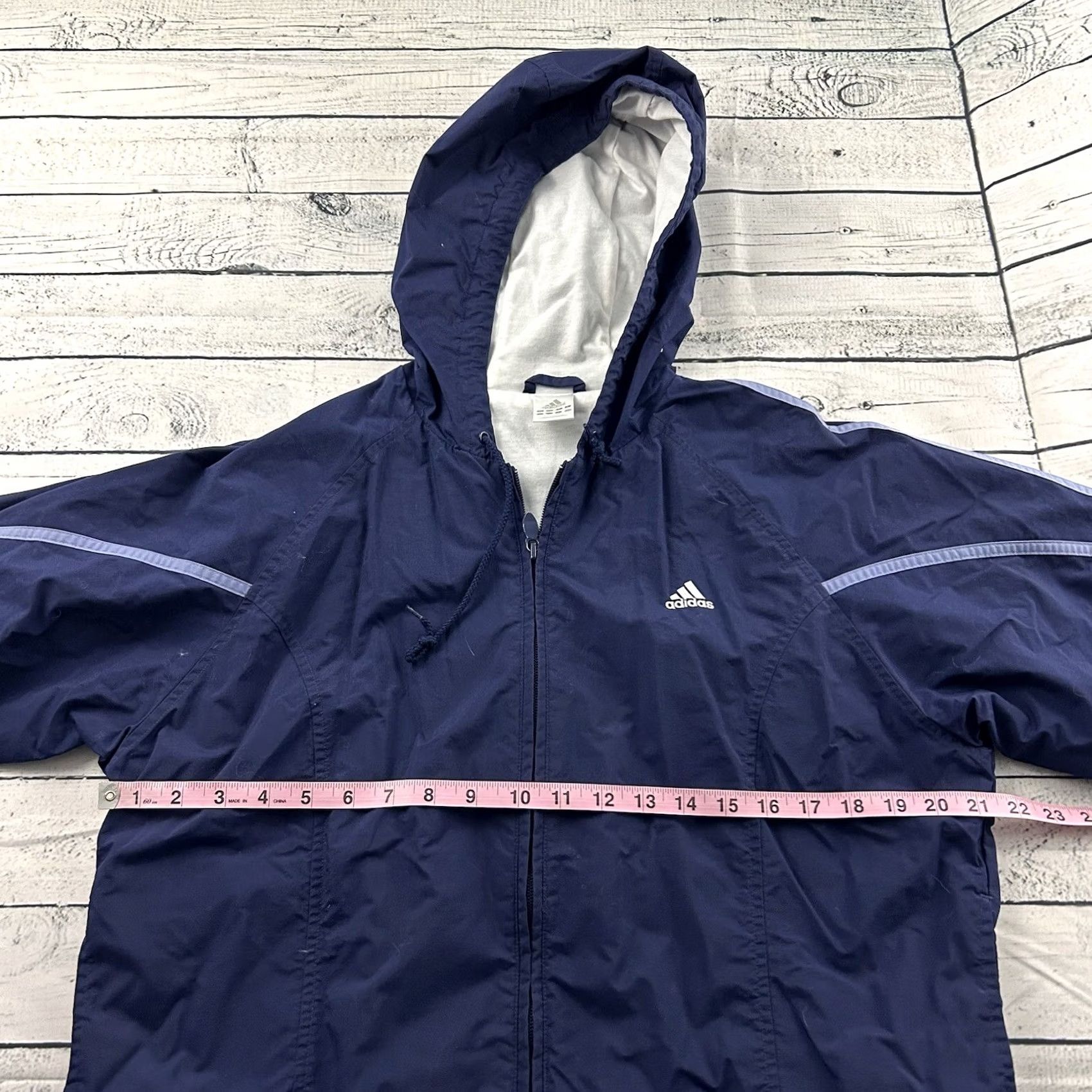 Adidas Vintage Adidas Lined Full Zip Hooded Jacket Women's Medium Blue Adidas Jacket Womens M Blue Track Hooded Size M / US 6-8 / IT 42-44 - 5 Thumbnail