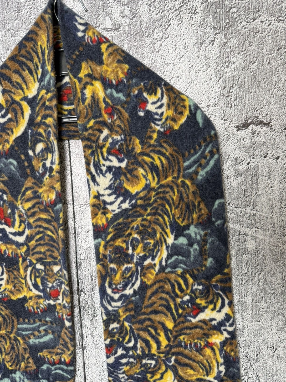 Kenzo Kenzo Paris Wool Tiger All Over Printed Scarf MultiColor Size ONE SIZE - 11 Thumbnail