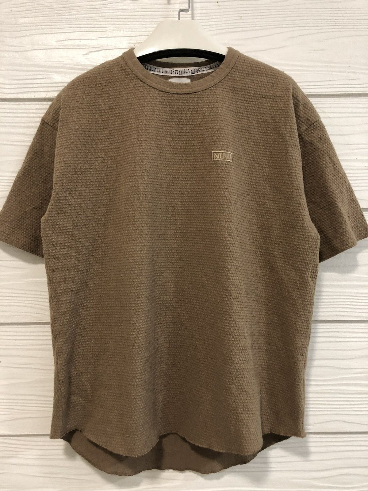 image of Number N Ine Number (N)Ine Sashiko Music Cord Tee in Brown, Men's (Size Large)