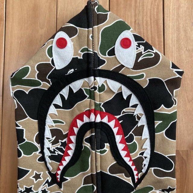 Bape BAPE Sta camo Shark Full Zip Hoodie a bathing ape star Size US M / EU 48-50 / 2 - 3 Thumbnail