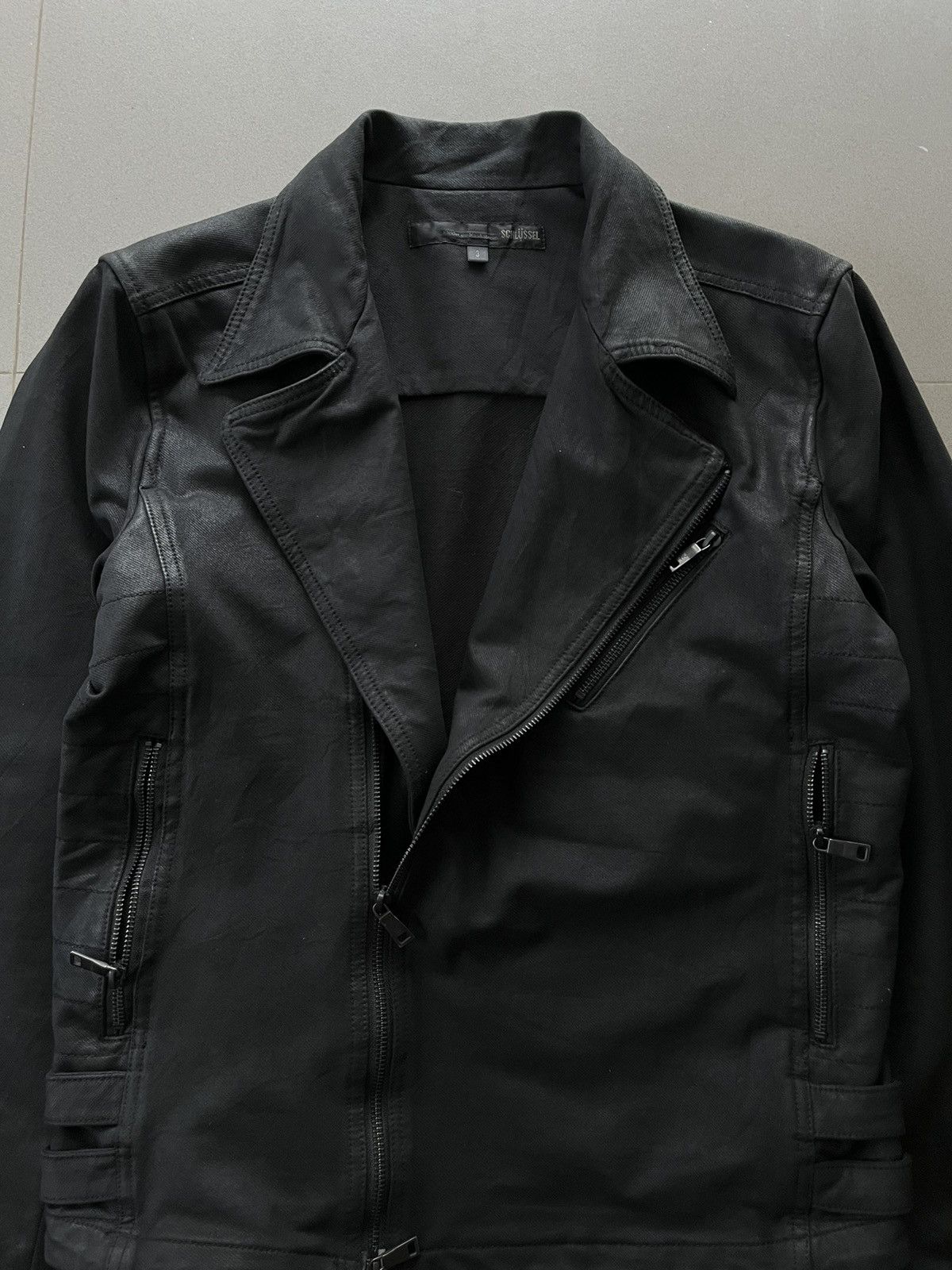 KMRii JAPANESE SCHLUSSEL WAXED BIKERS RAMONES JACKET PUNK VKEI Size US M / EU 48-50 / 2 - 7 Thumbnail