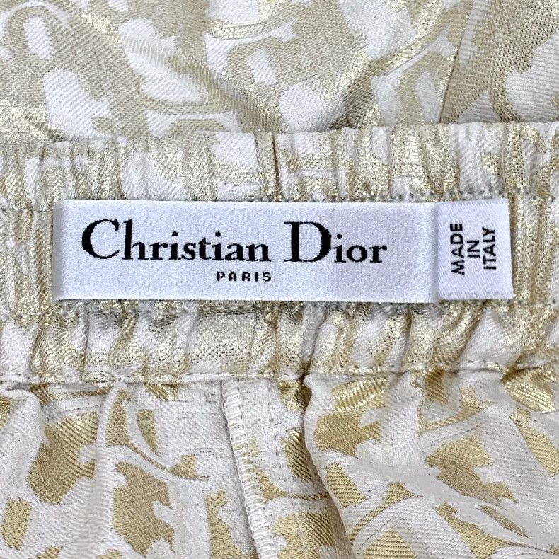 Dior Dior Gold logo jacquad full-printed mulberry silk casual s Size 25" / US 0 / IT 36 - 6 Thumbnail