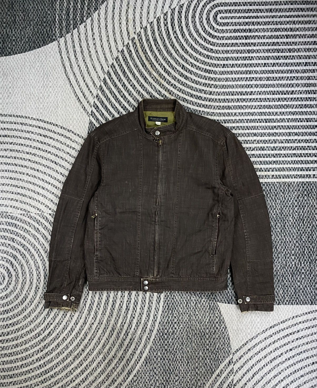 Japanese Brand Vintage Harold Gear Denim Brown Zipper Jacket Size US M / EU 48-50 / 2 - 1 Thumbnail