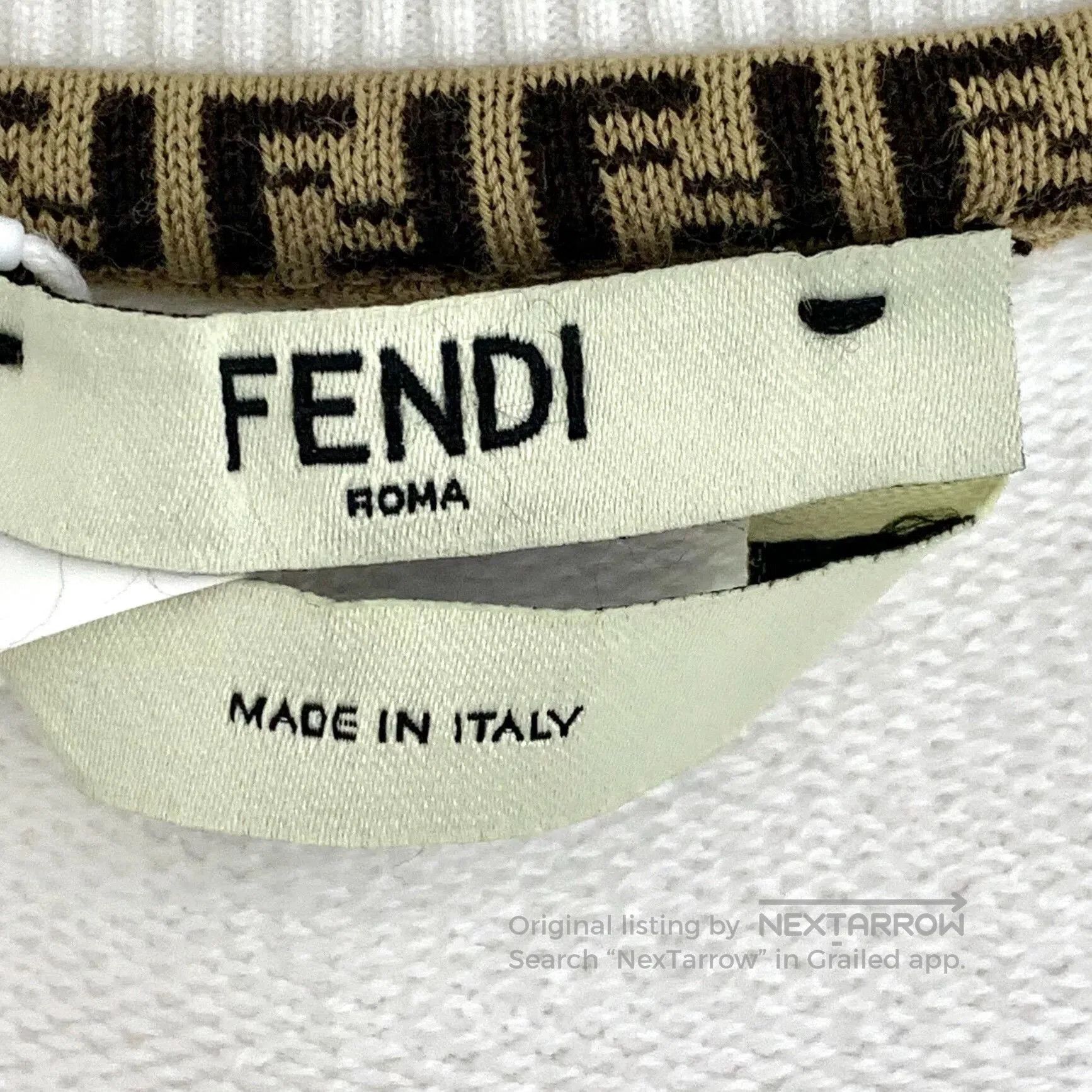 Fendi fendi white logo embroidered long sleeve sweatshirt. Size US S / EU 44-46 / 1 - 6 Thumbnail