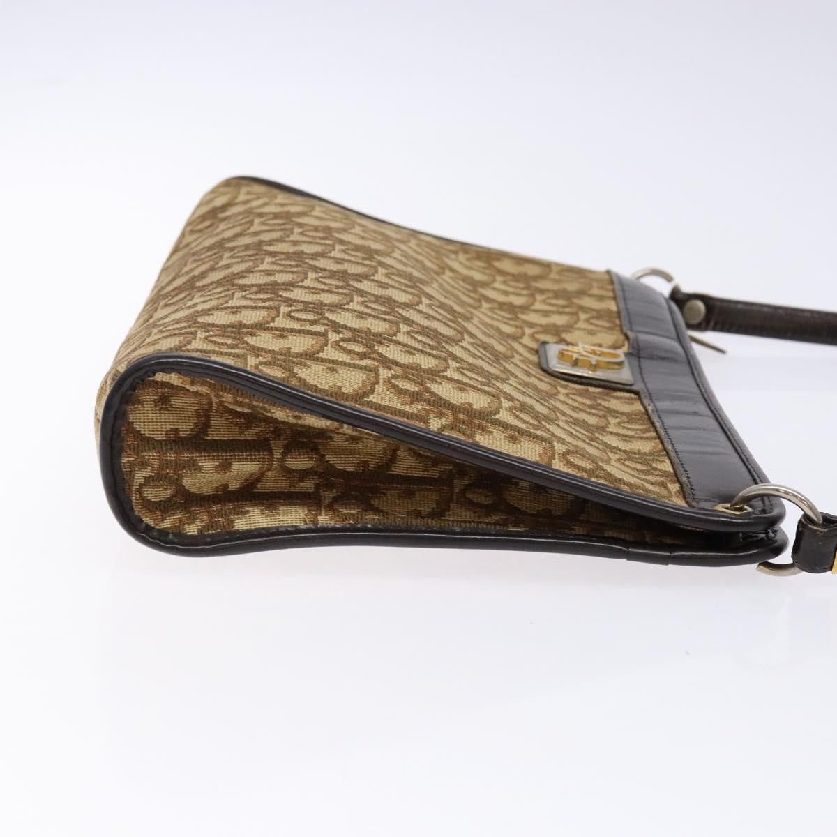 Dior DIOR Trotter Canvas Shoulder Bag Brown Gold Size ONE SIZE - 4 Thumbnail
