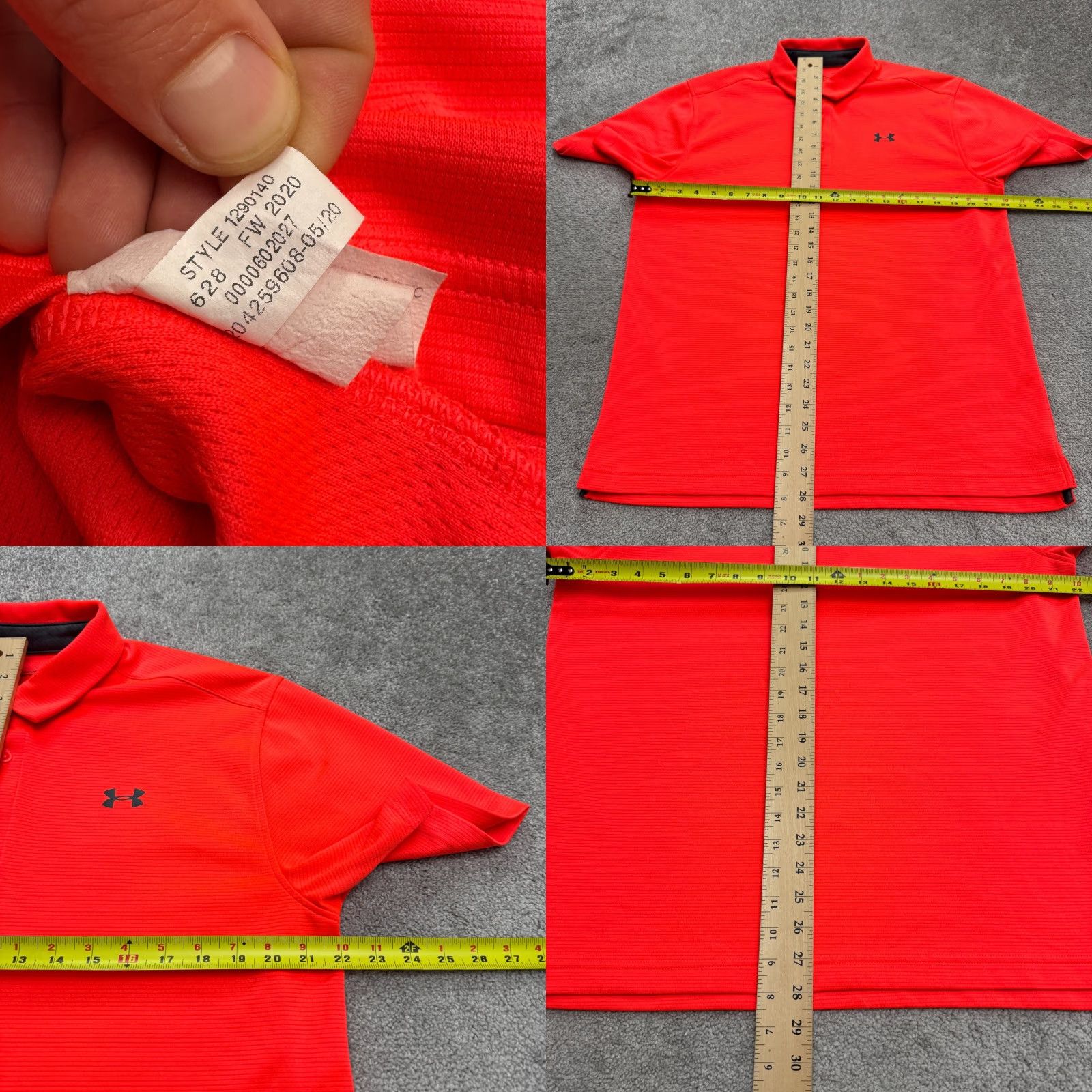 Under Armour Under Armour HeatGear Shirt Large Red Polo Loose Fit Active Performance Golf Men Size US L / EU 52-54 / 3 - 8 Thumbnail