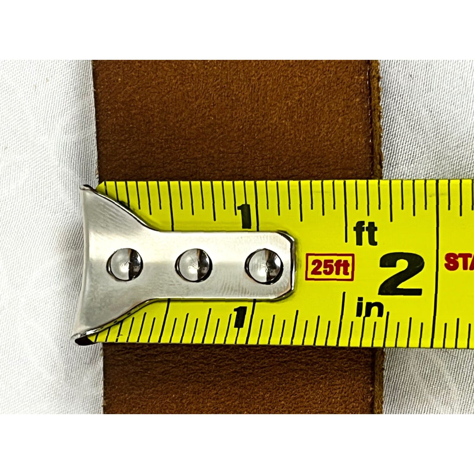 Vintage Mens Leather Belt, Jack Daniels Buckle, Brown, 36-40", Brown Leather Belt Mens Size ONE SIZE - 7 Thumbnail