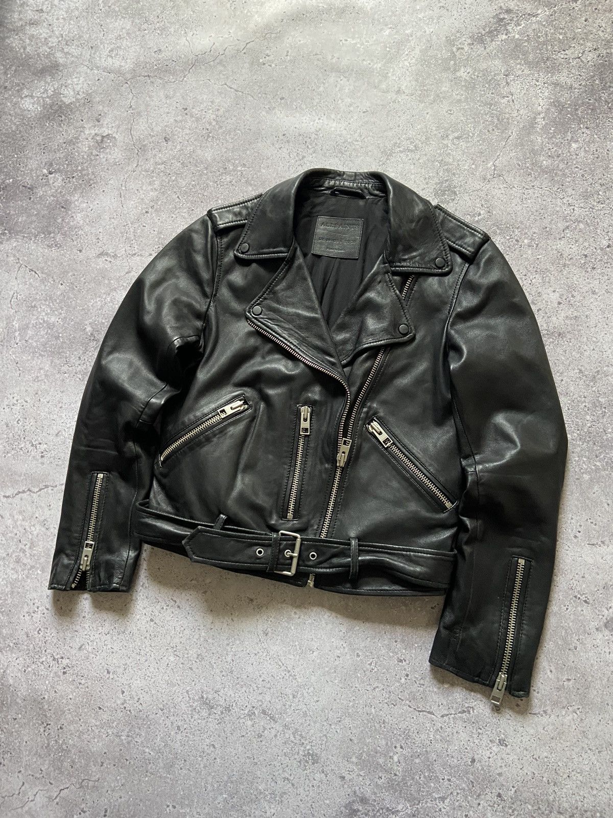 Allsaints Allsaints Leather Balfern Biker Jacket Womens Streetwear Size M / US 6-8 / IT 42-44 - 2 Thumbnail